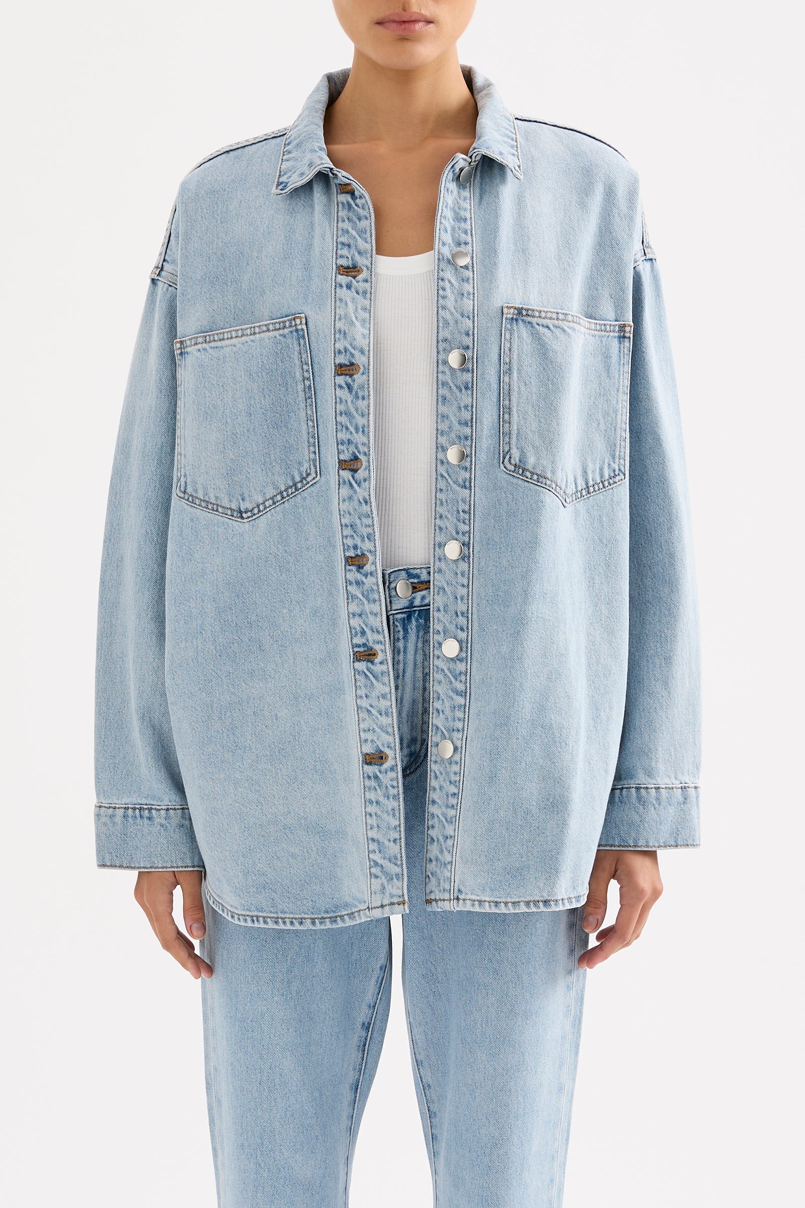 Organic Denim Overshirt 90s Blue Wash 