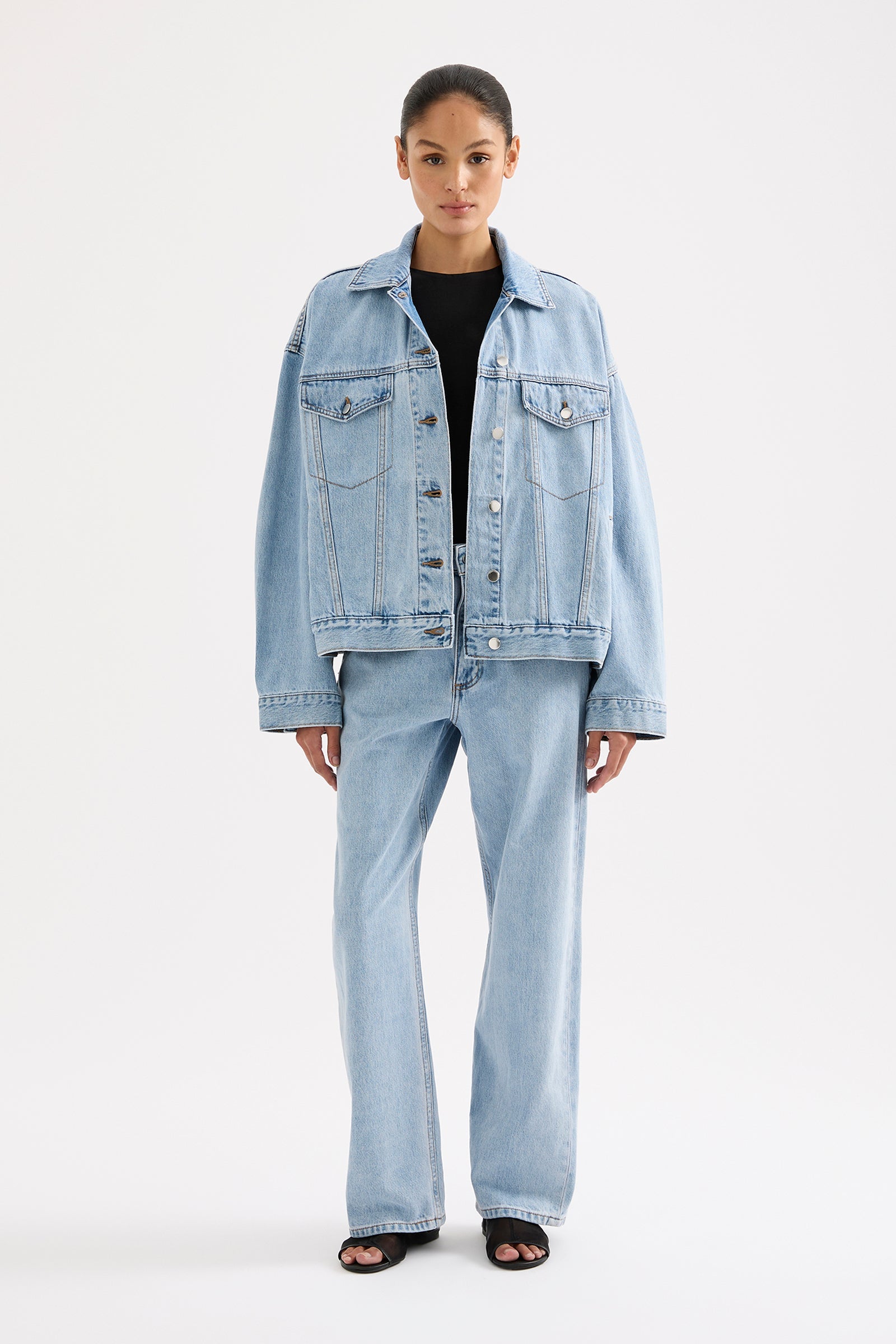Sia Denim Jacket 90s Blue Wash 