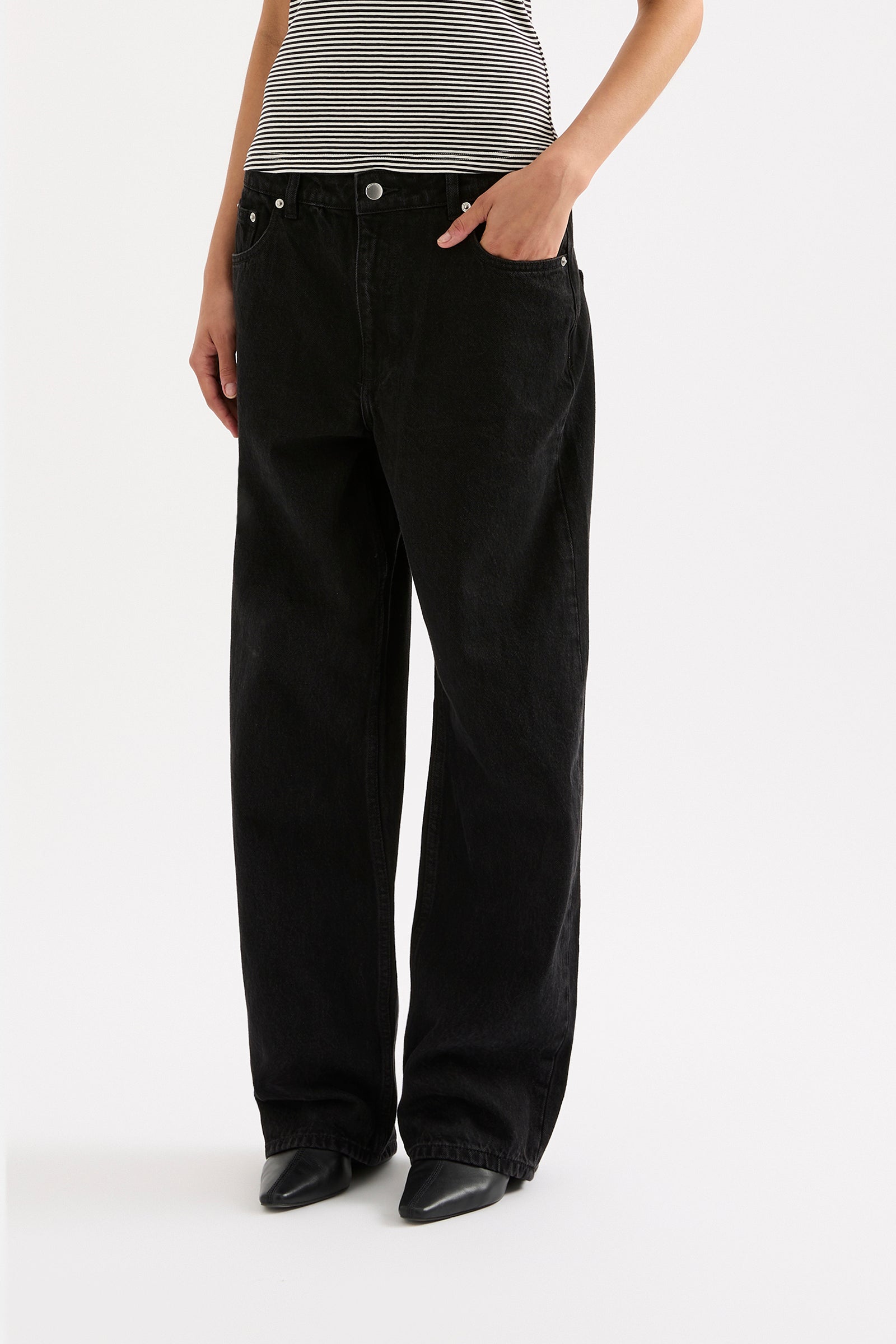 Organic Baggy Jean Vintage Black 