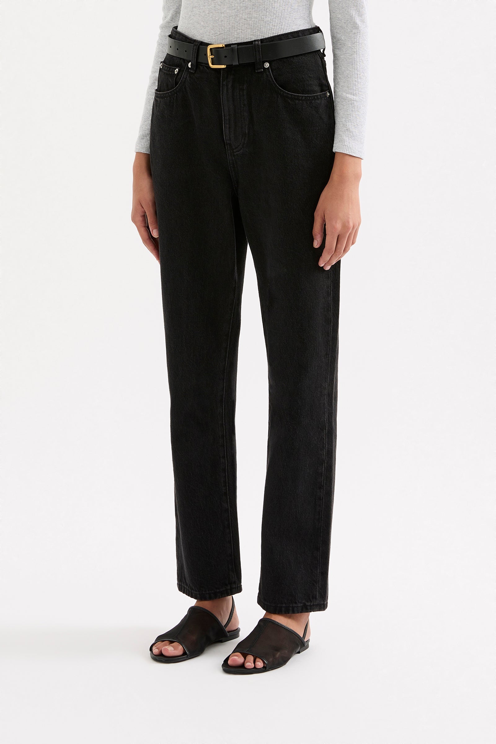 Organic Straight Leg Jean Vintage Black 