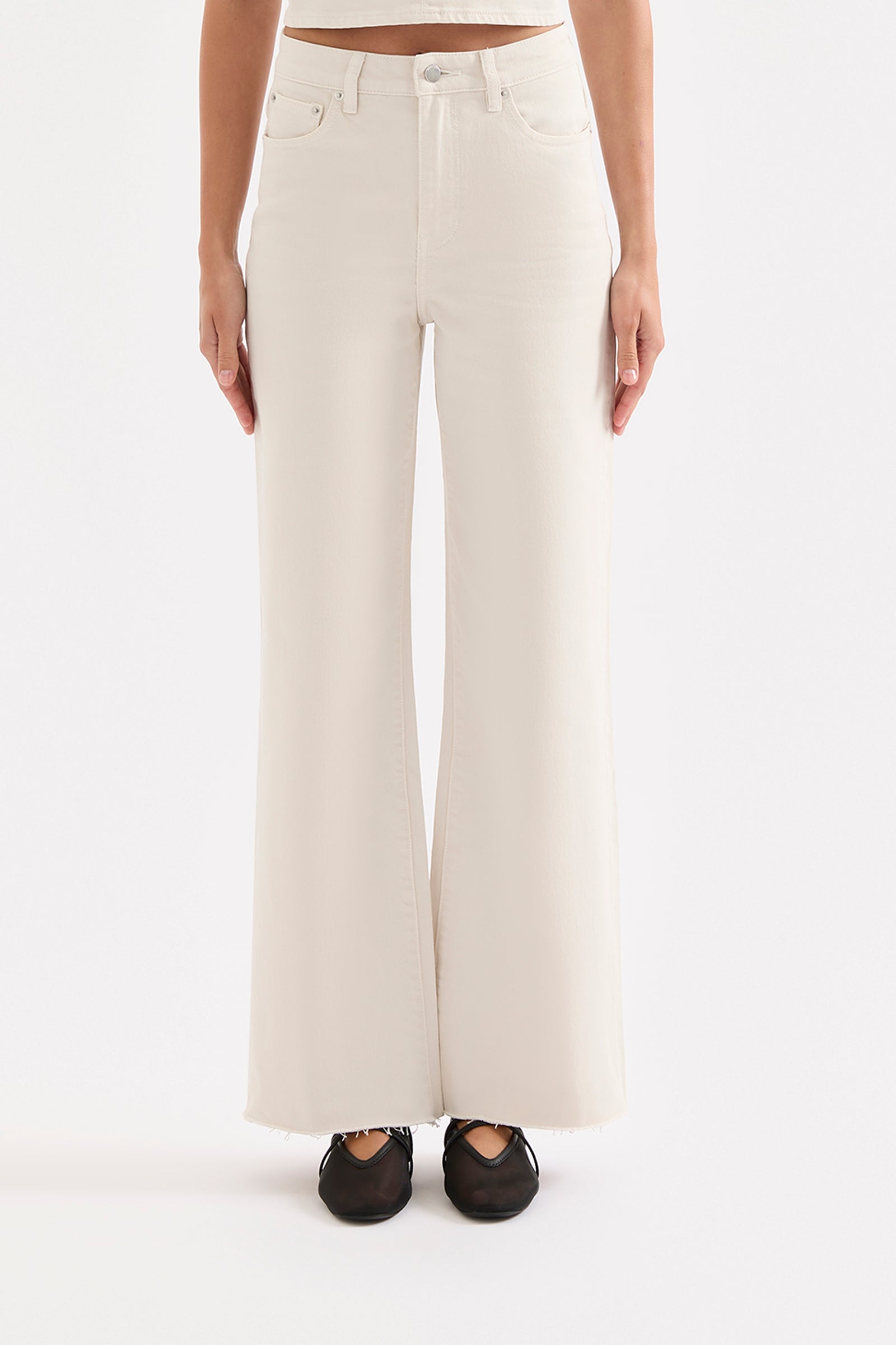 Cali Stretch Wide Leg Jean Dune 