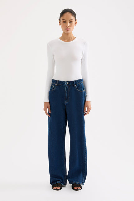 Organic Baggy Jean Force Blue 