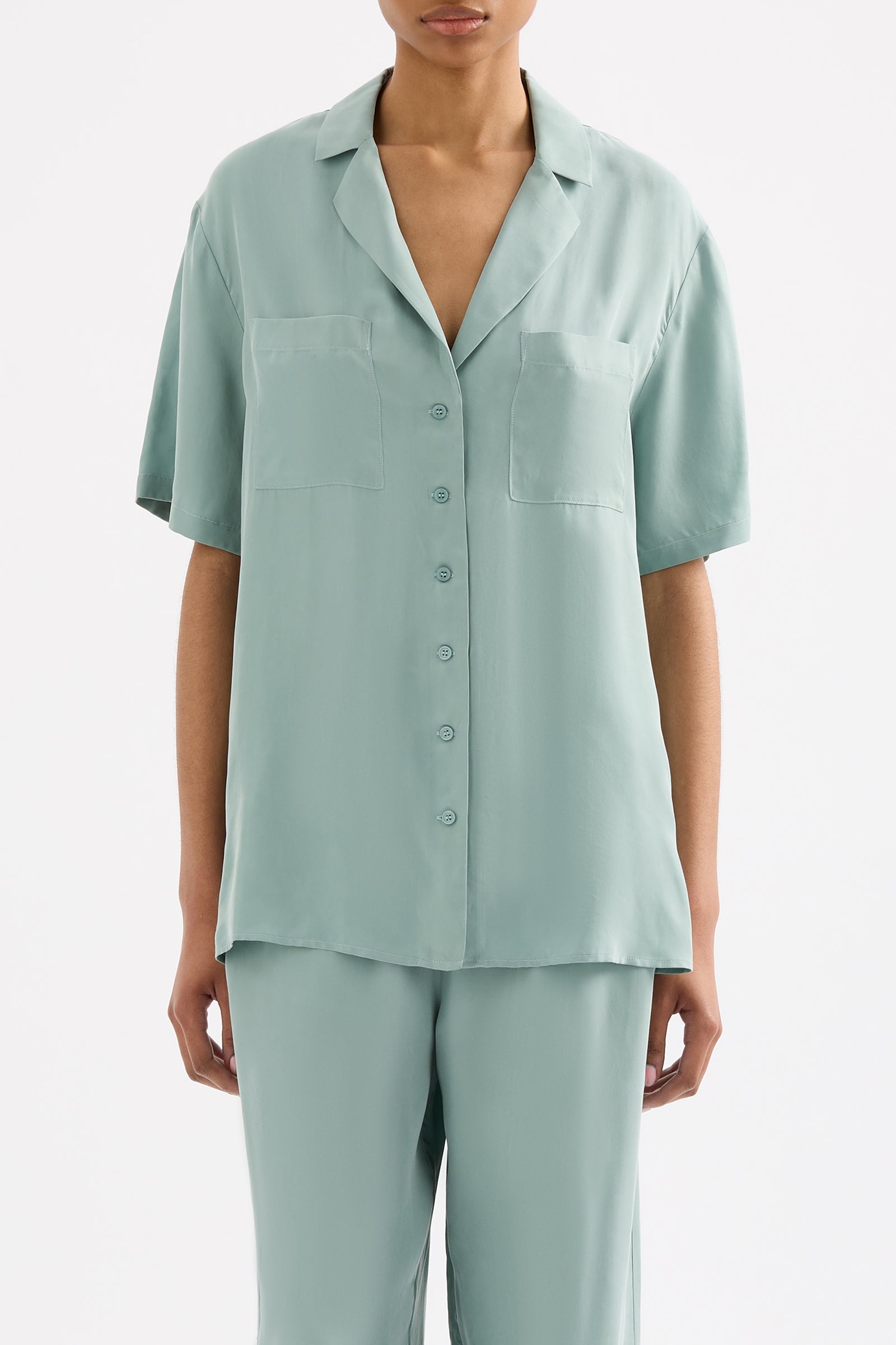 Lucia Cupro Shirt Capri 