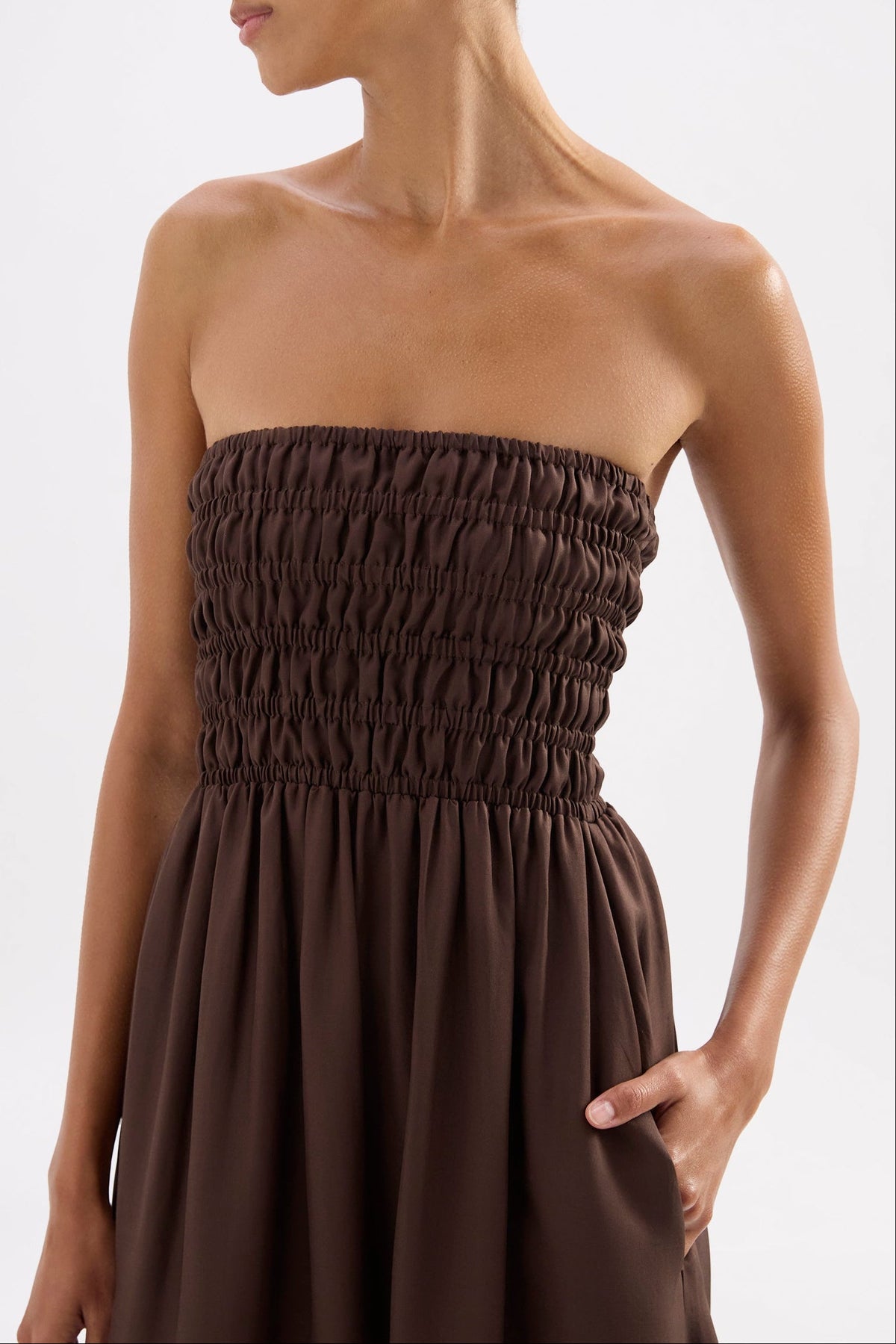 Zuri Tencel Maxi Dress Chocolate 