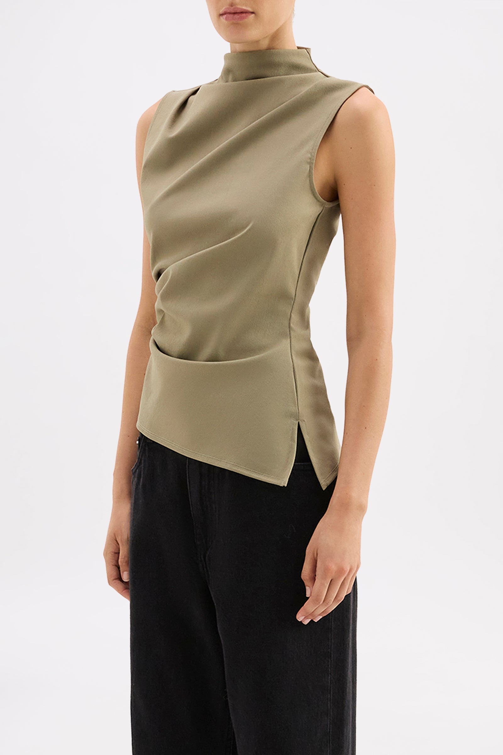 Cerys Top Deep Olive 