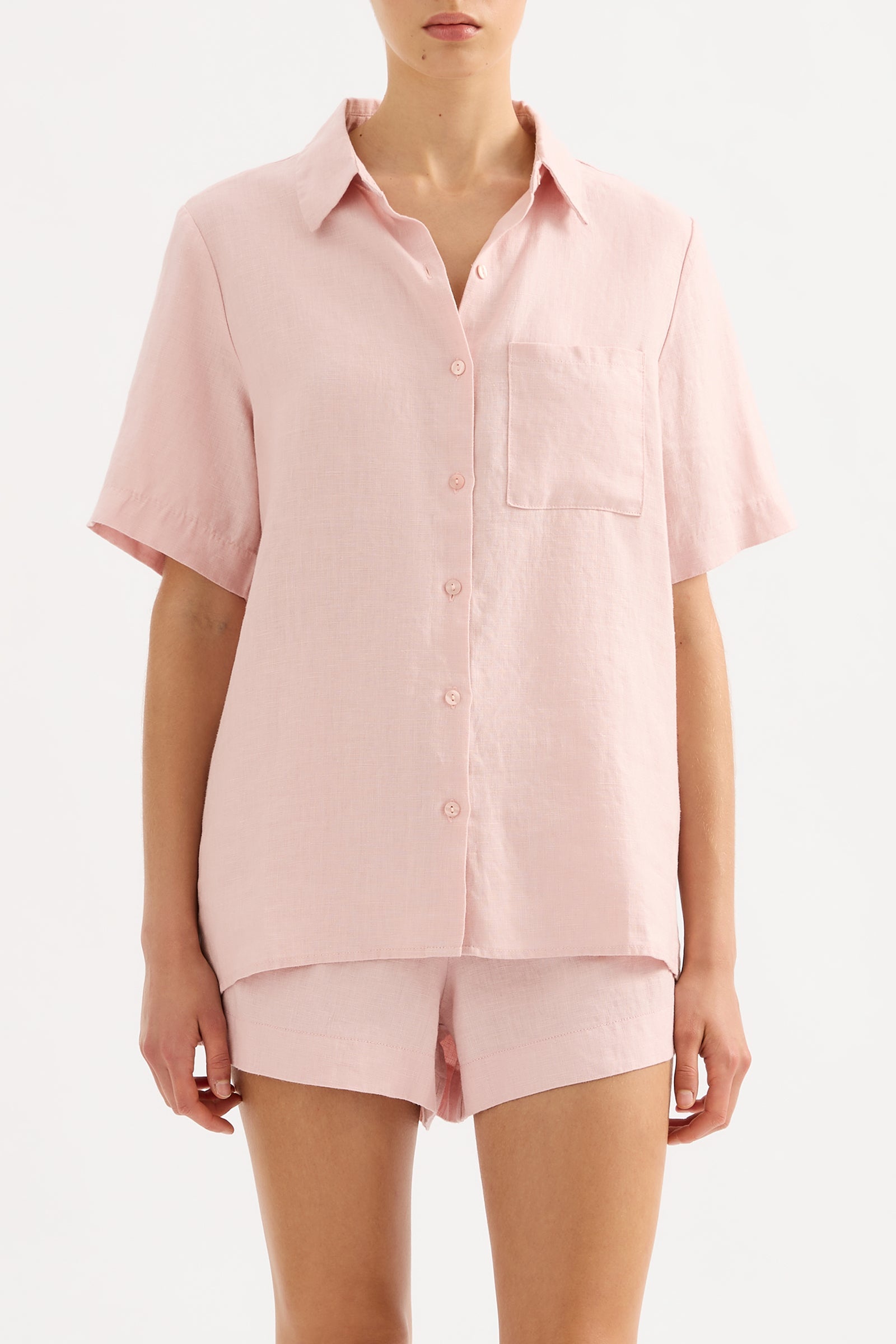 Blake Linen Shirt Quartz 