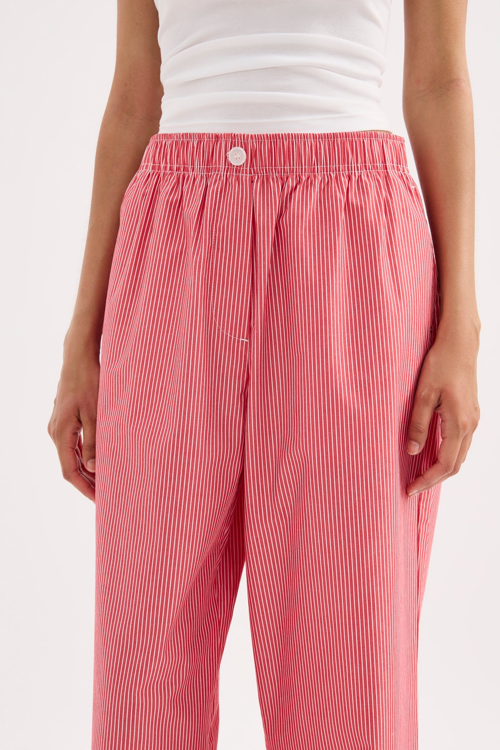 Anouk Stripe Pant Red Stripe 