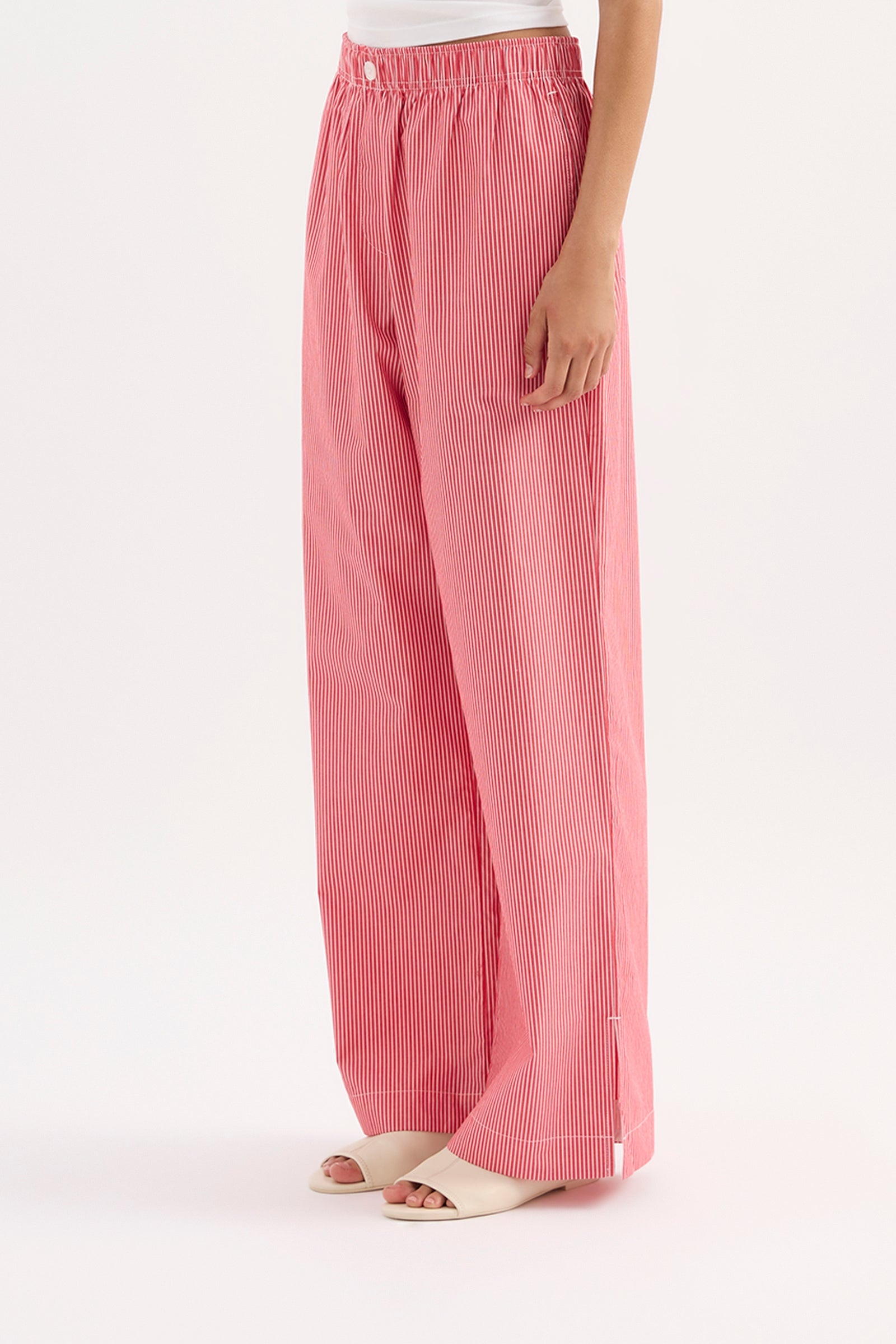 Anouk Stripe Pant Red Stripe 