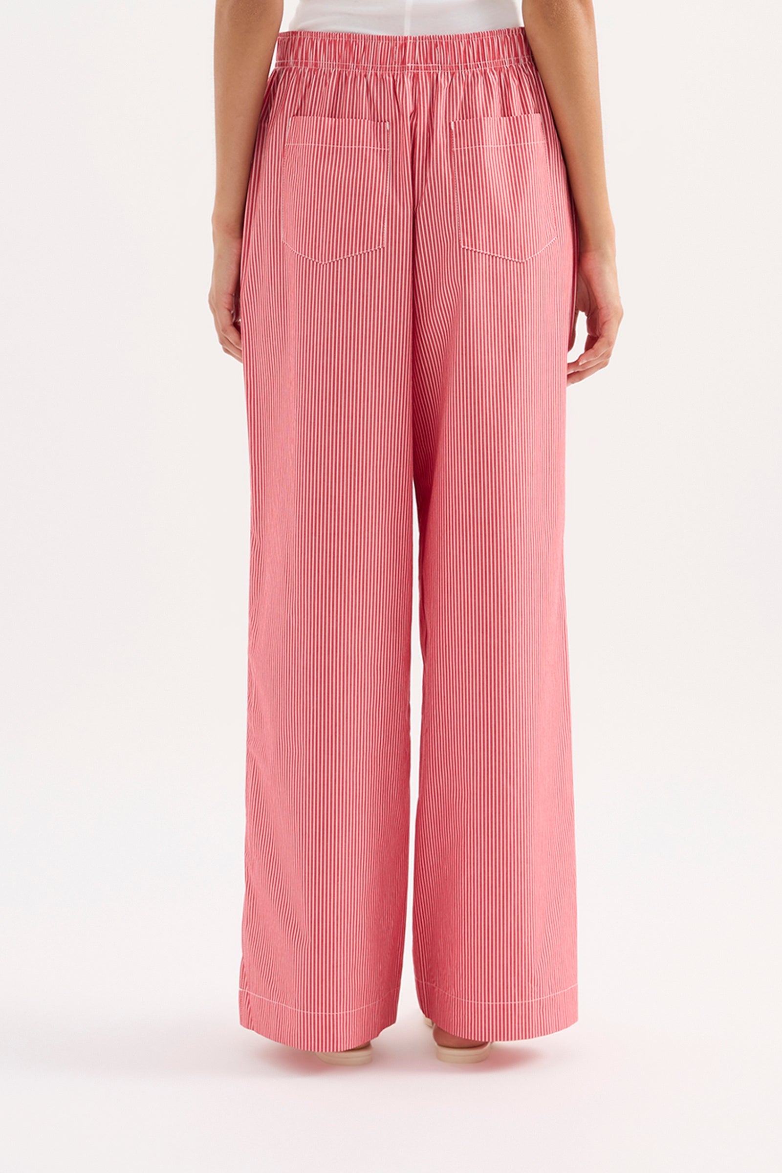 Anouk Stripe Pant Red Stripe 