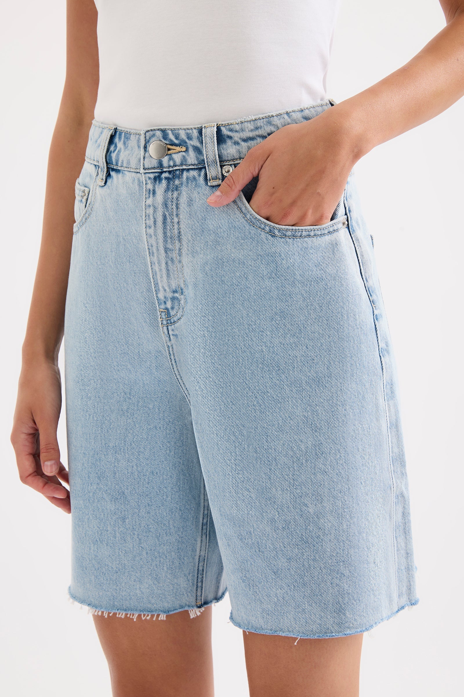 Sheeba Denim Short Sky Blue 