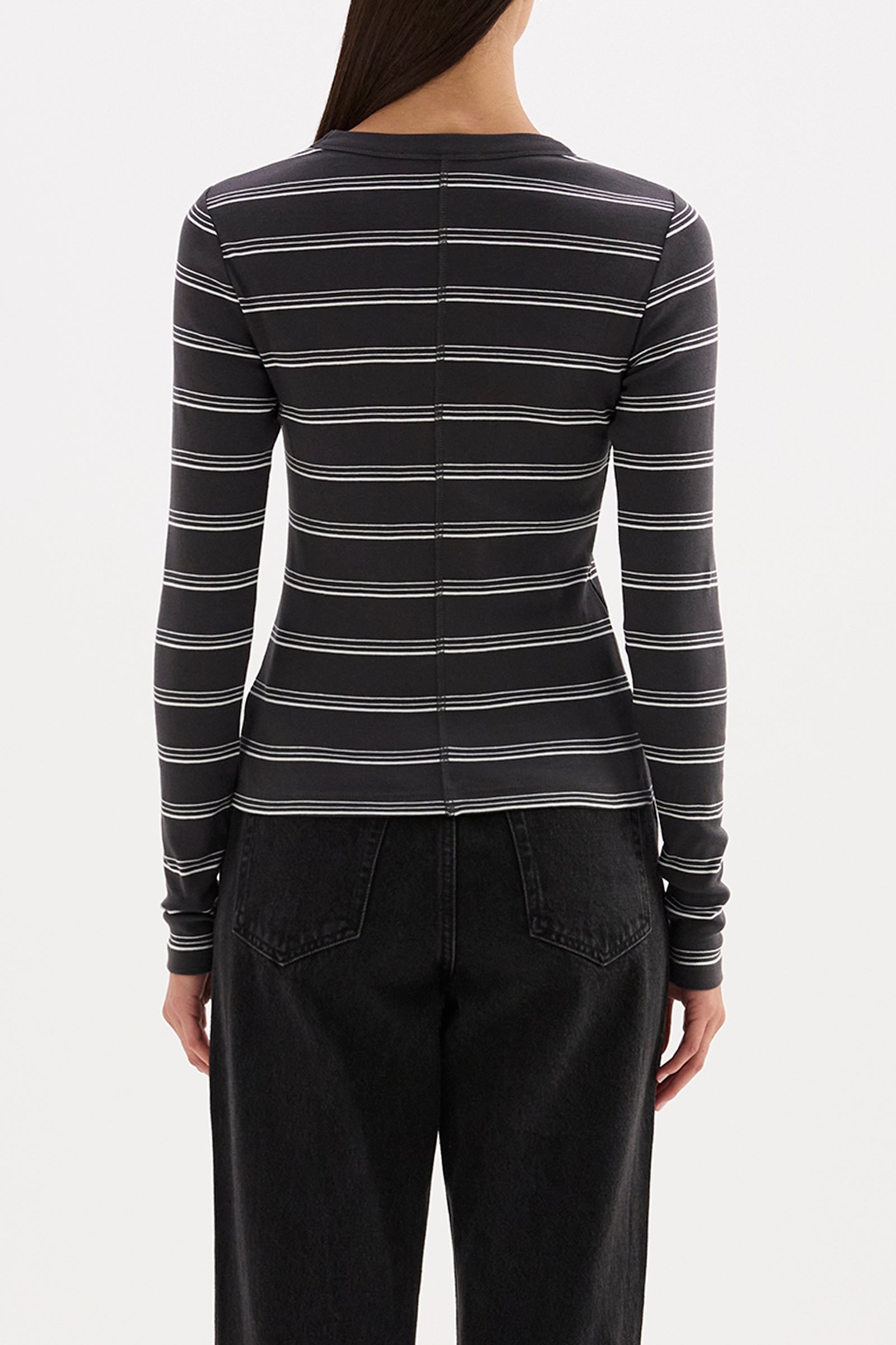 Lexi Ls Top Coal Stripe 