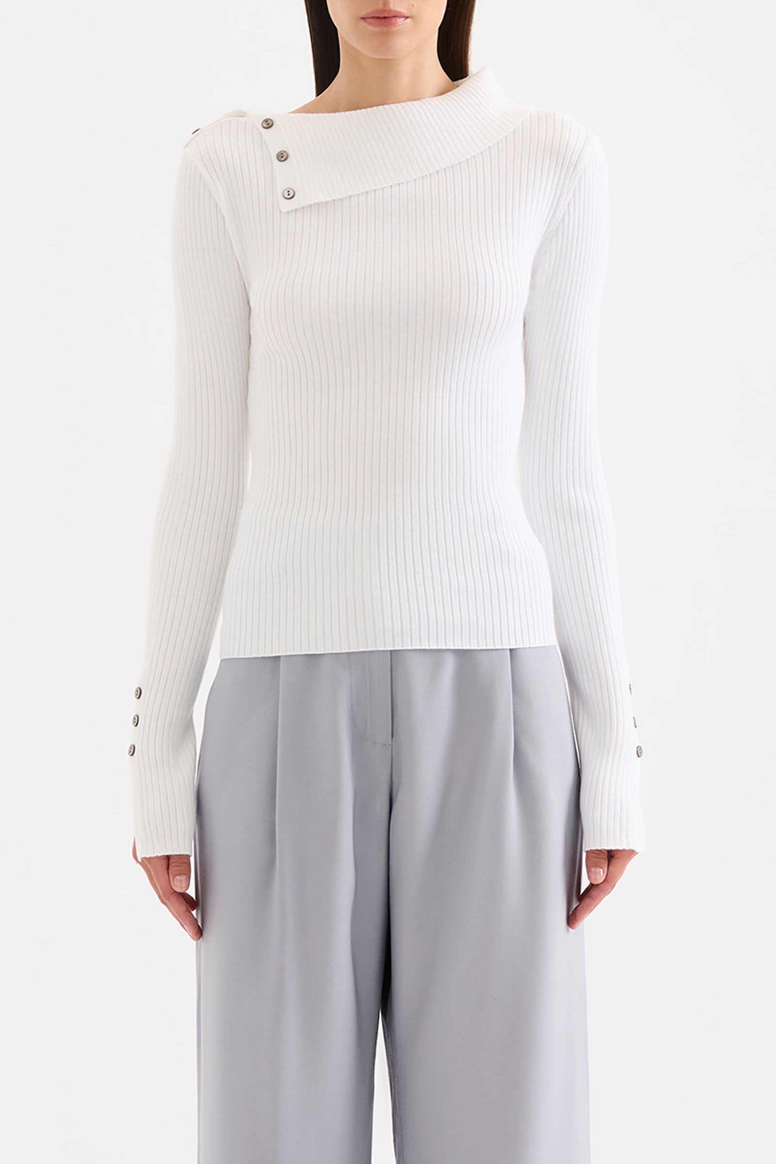 Dreyfos Knit Ls Top Salt 