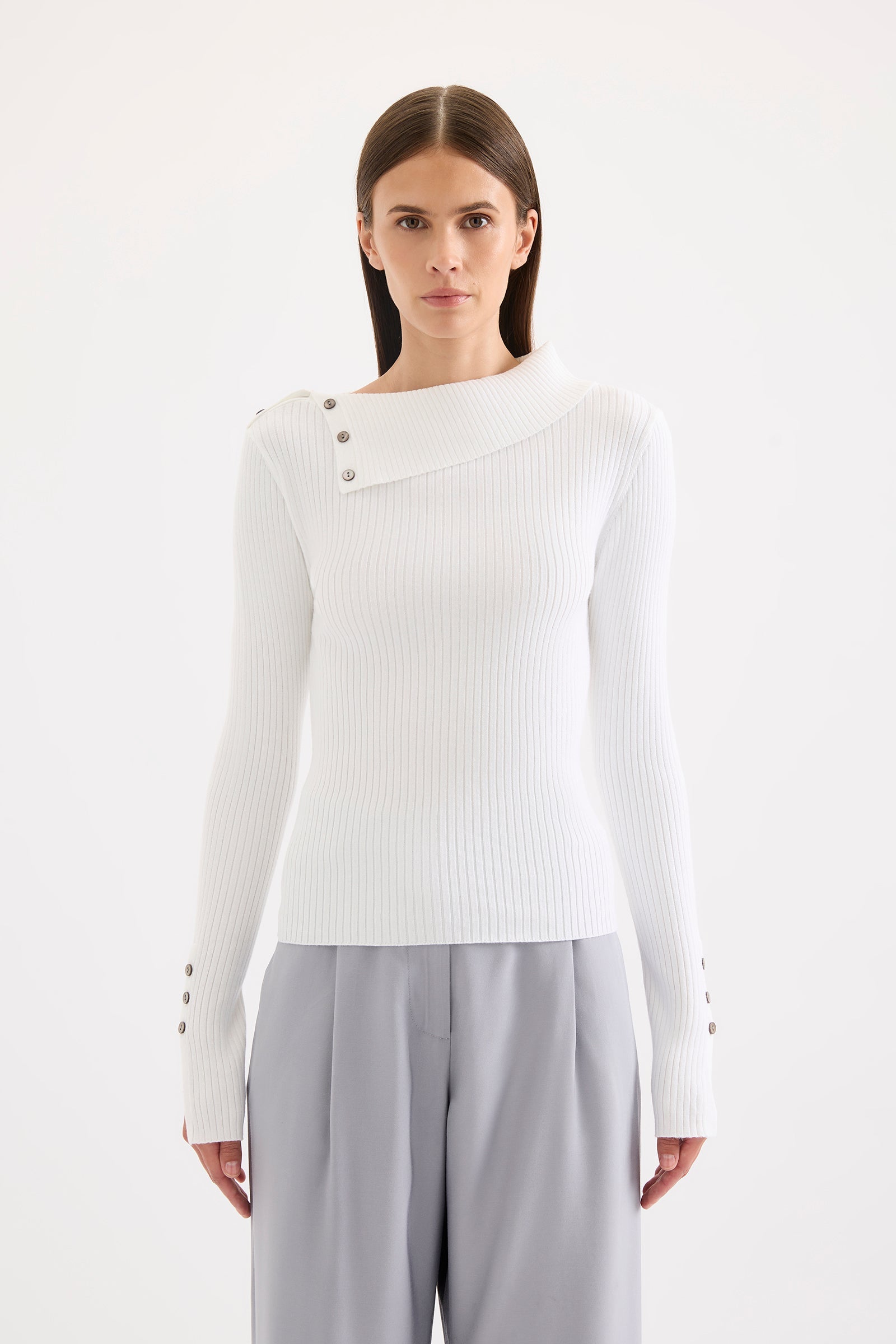 Dreyfos Knit Ls Top Salt 