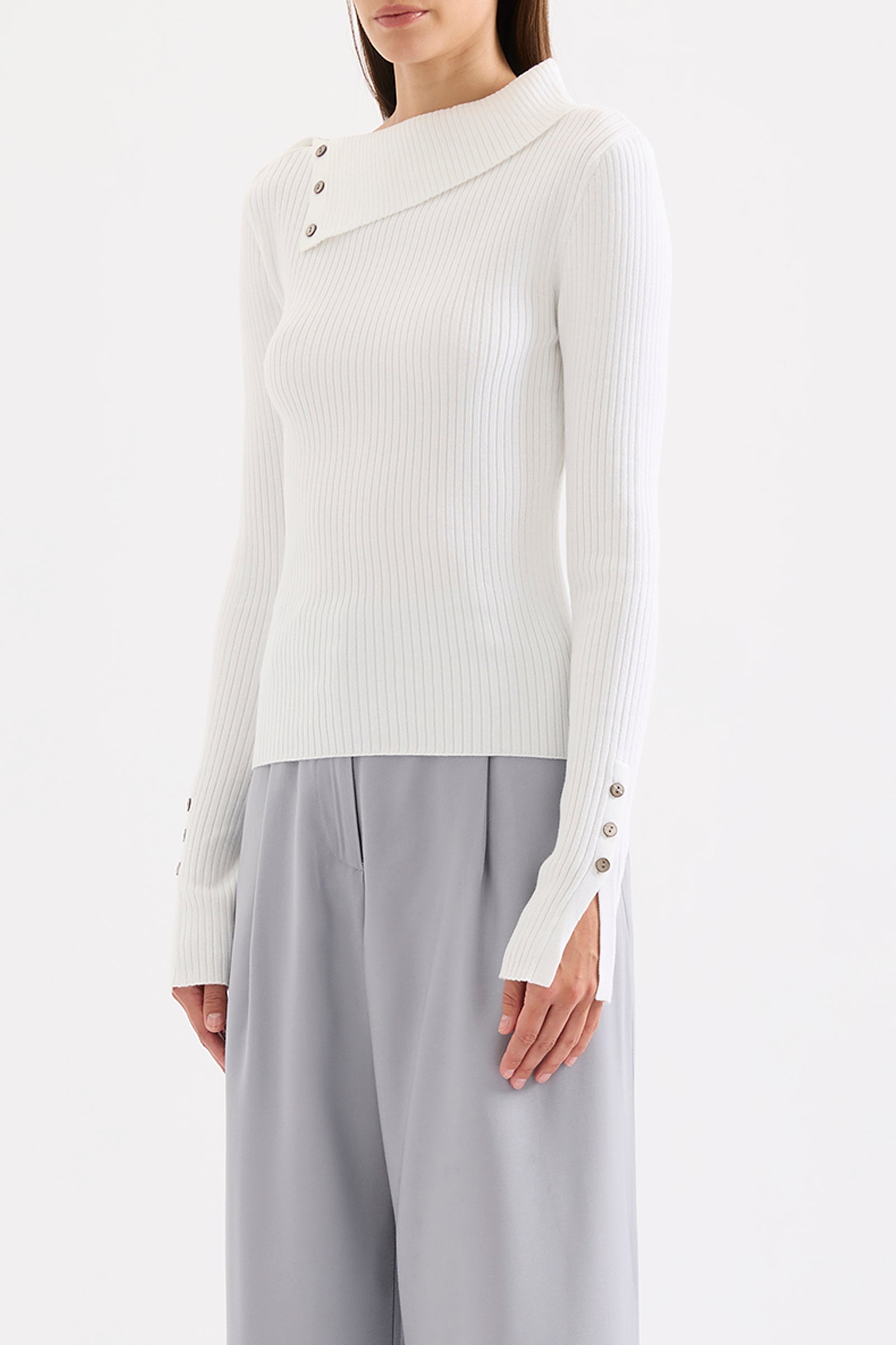 Dreyfos Knit Ls Top Salt 