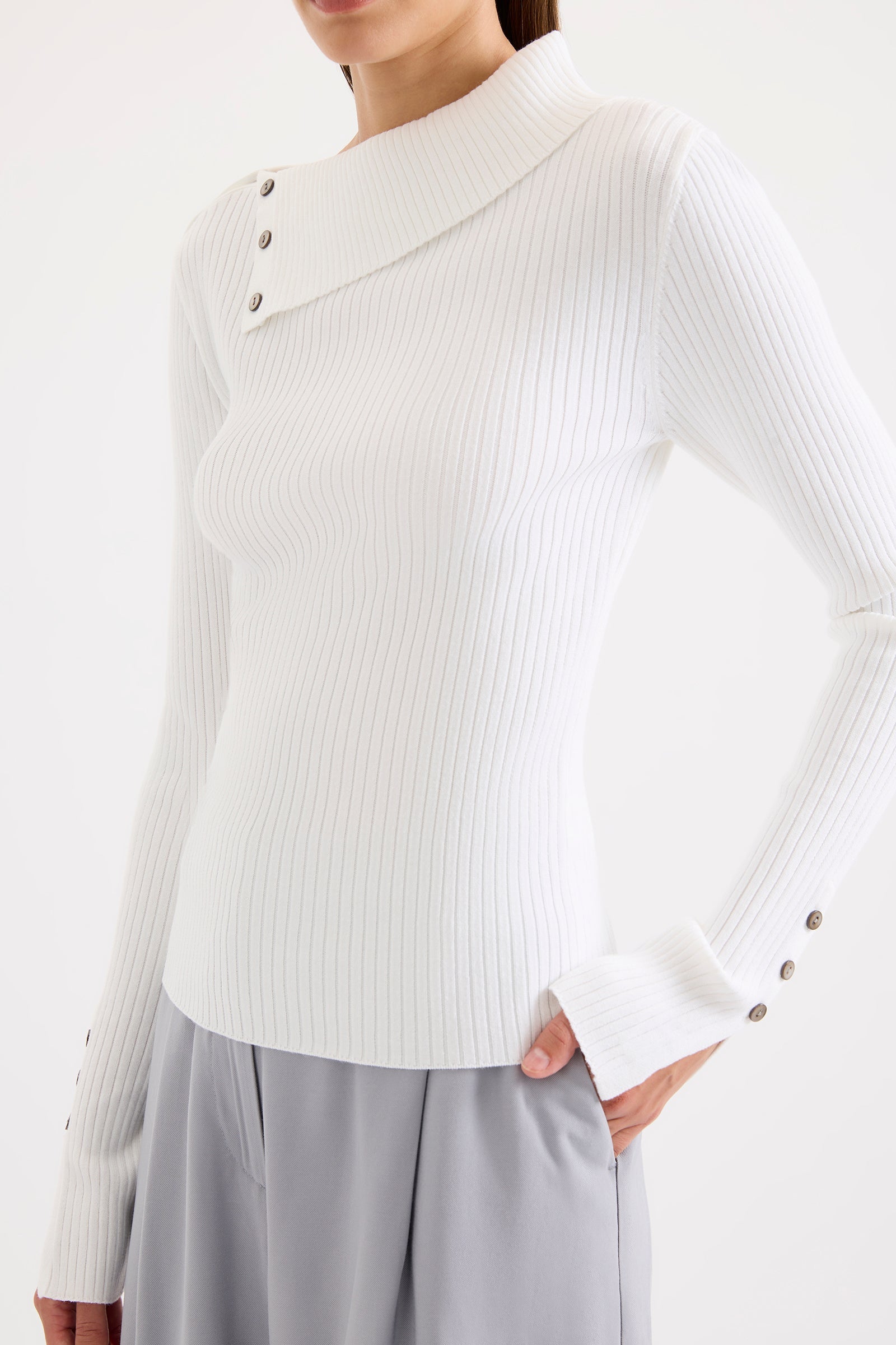 Dreyfos Knit Ls Top Salt 