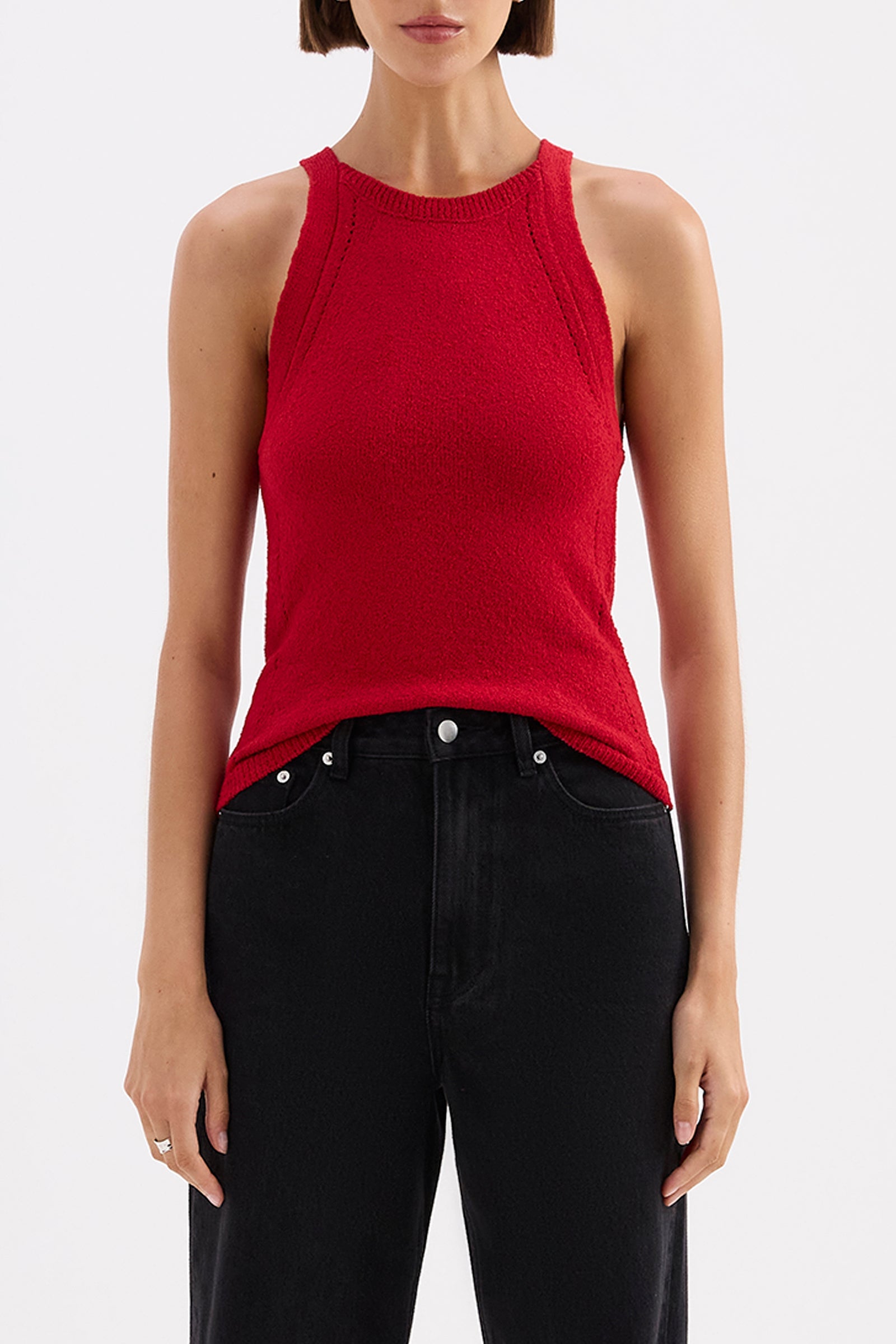 Kharis Knit Tank Cherry 