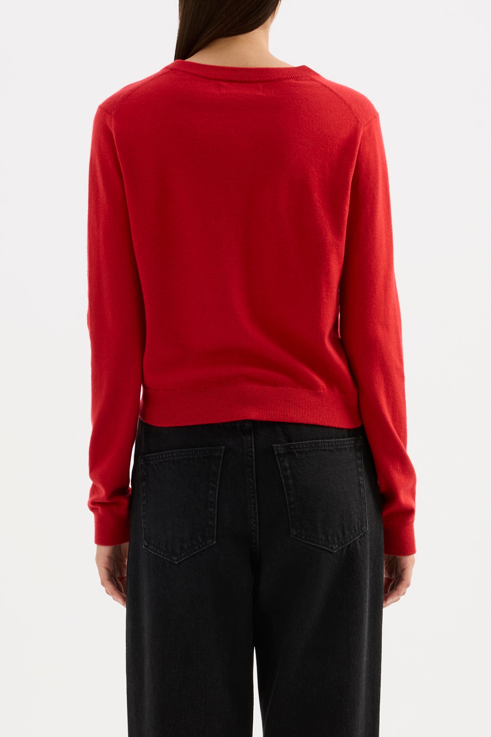 Elvio Merino Blend Cardigan Vermillion 