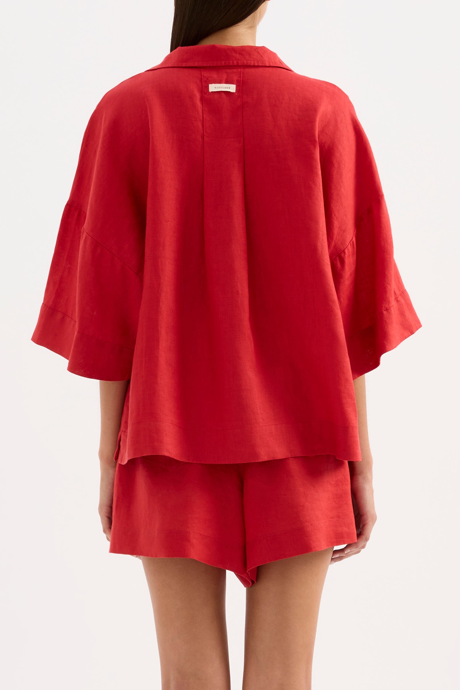 Lounge Linen Shirt Vermillion 