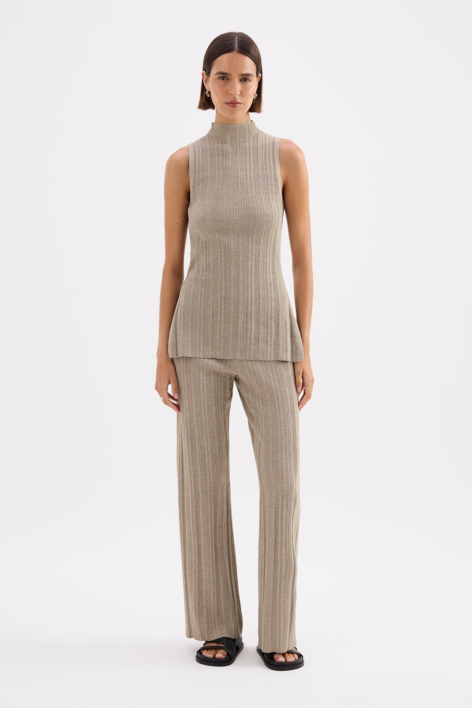 Collins Knit Pant Oat Marle 