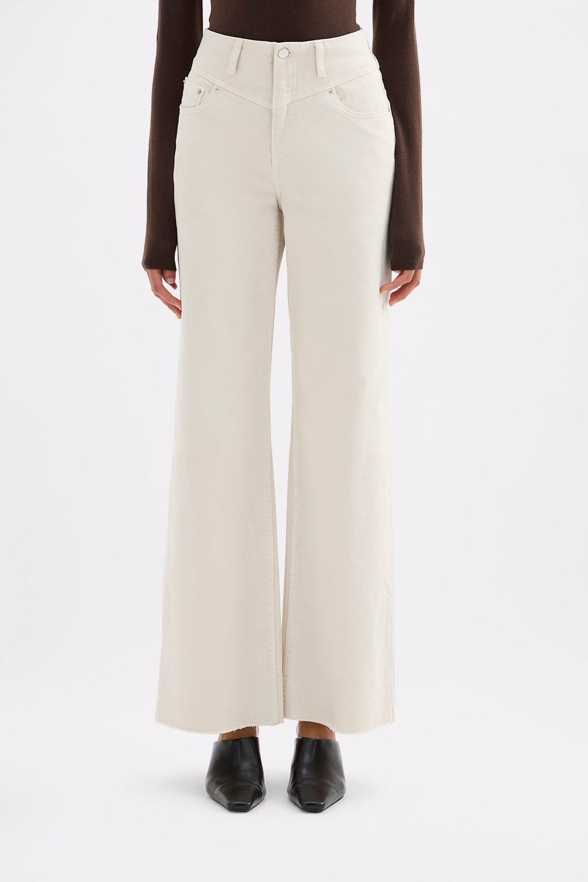 Celeste Stretch Wide Leg Jean Dune 