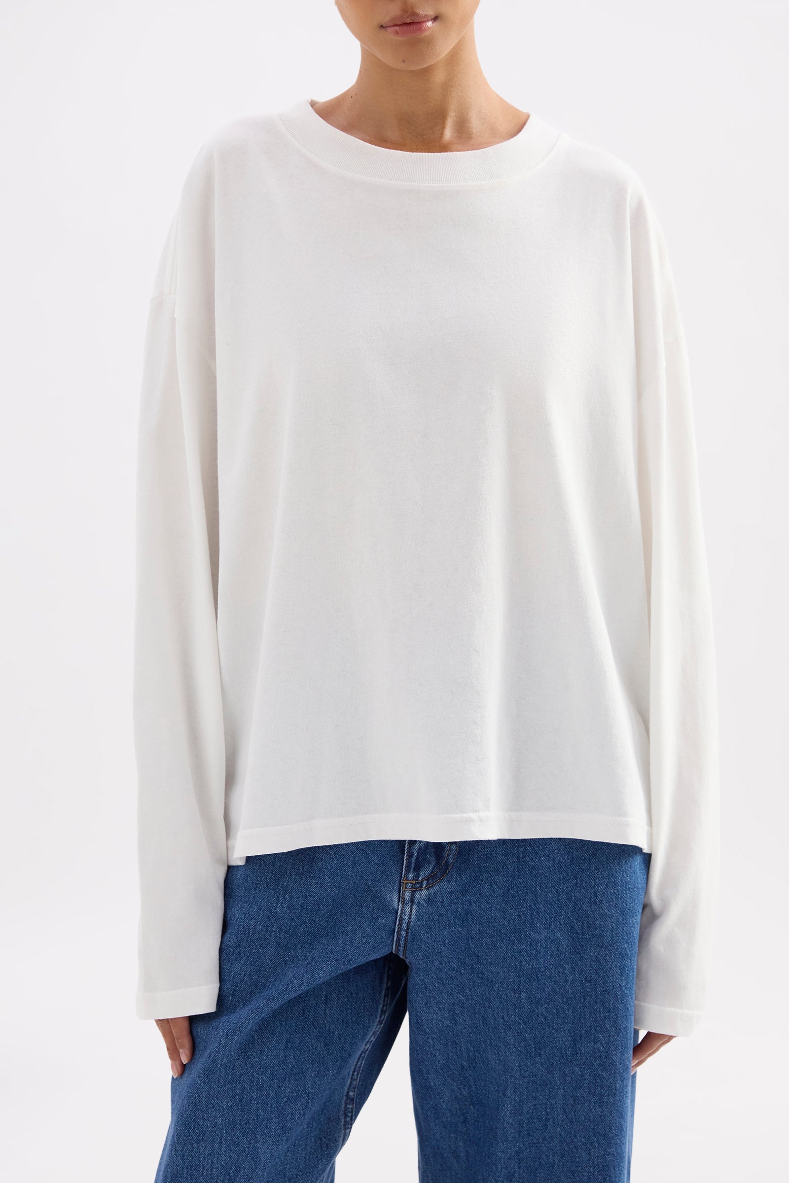 Organic Ls Tee White 