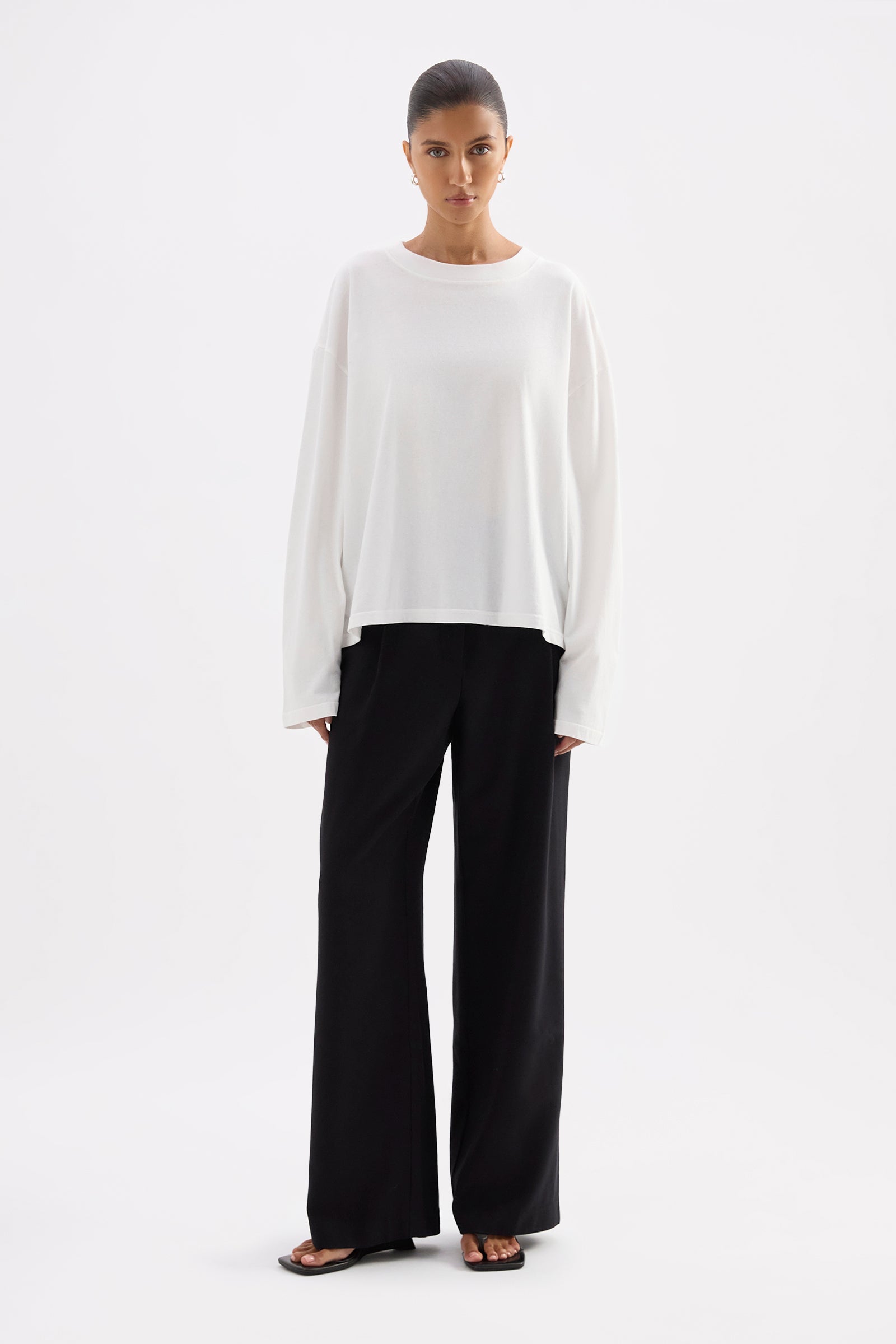 Organic Ls Tee White 