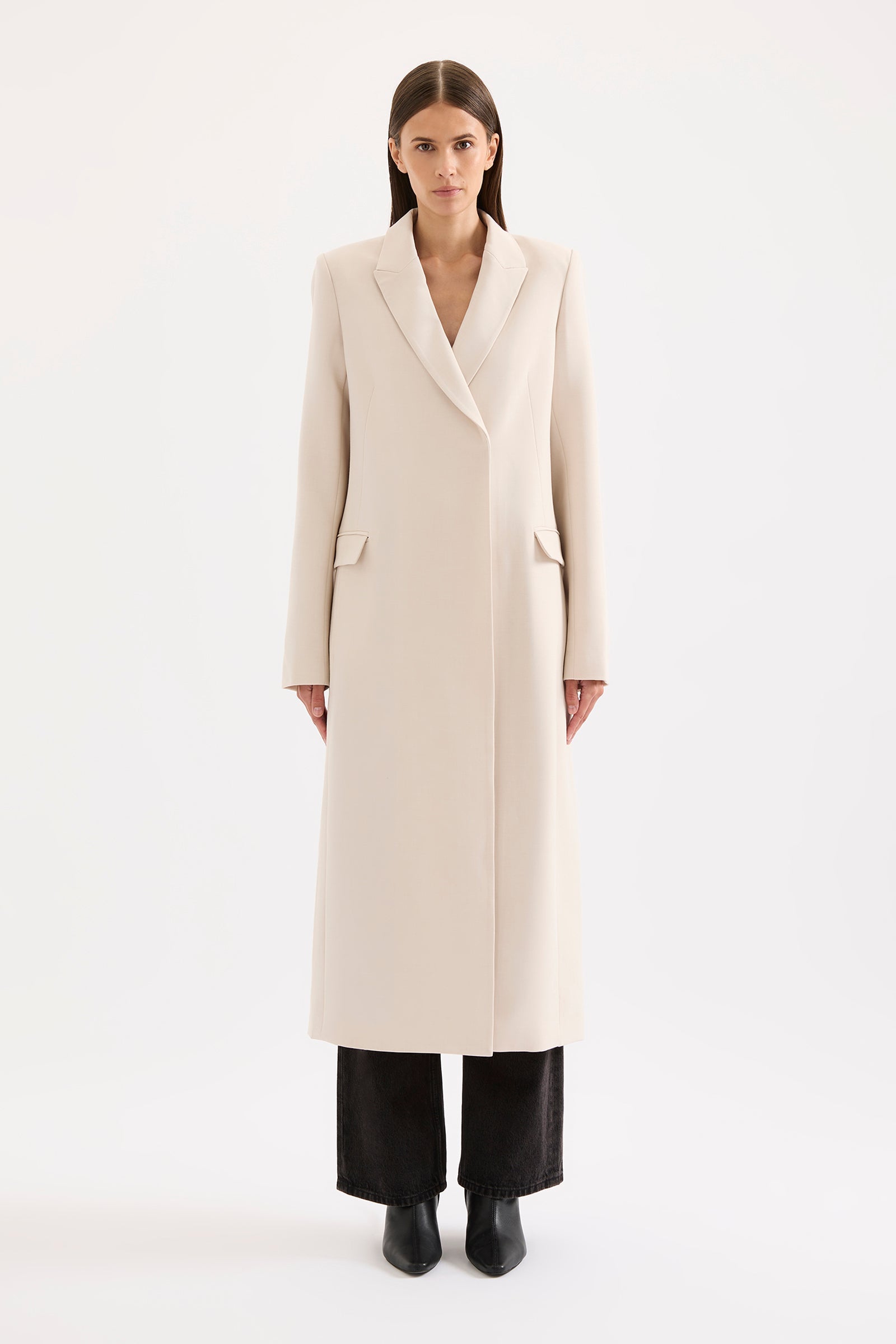 Jules Longline Blazer Buff 