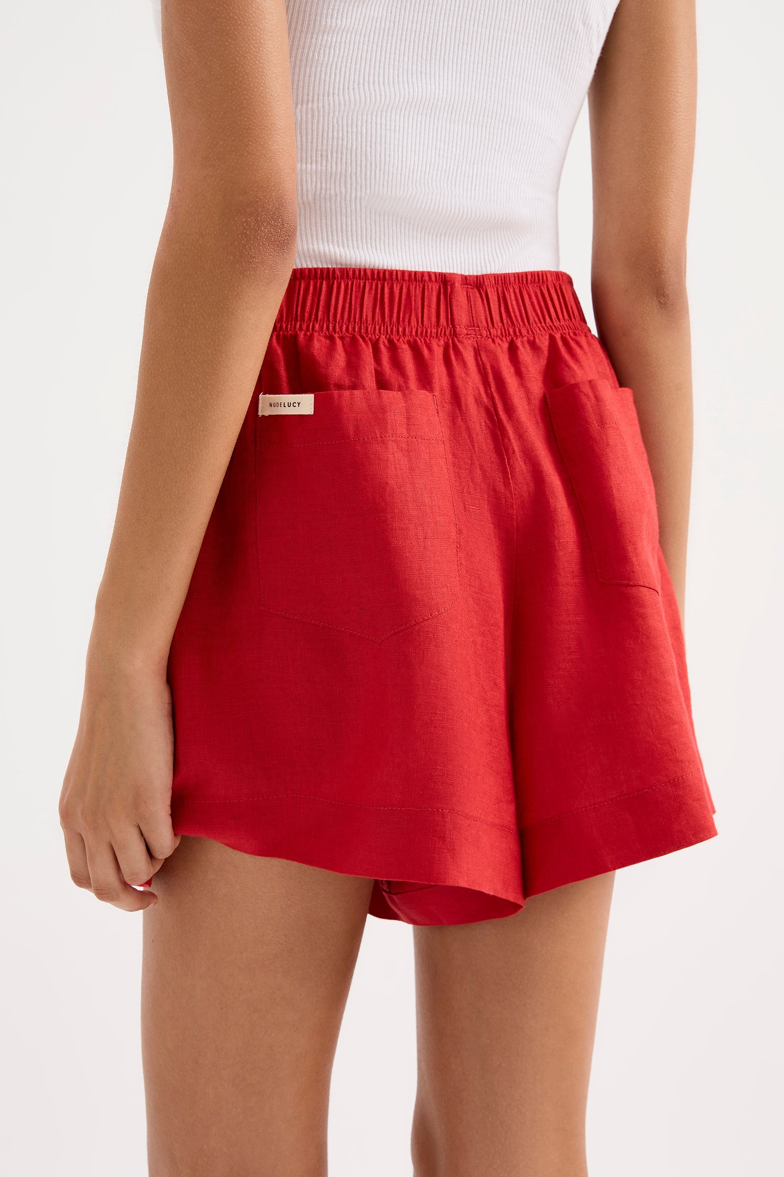Lounge Linen Short Vermillion 