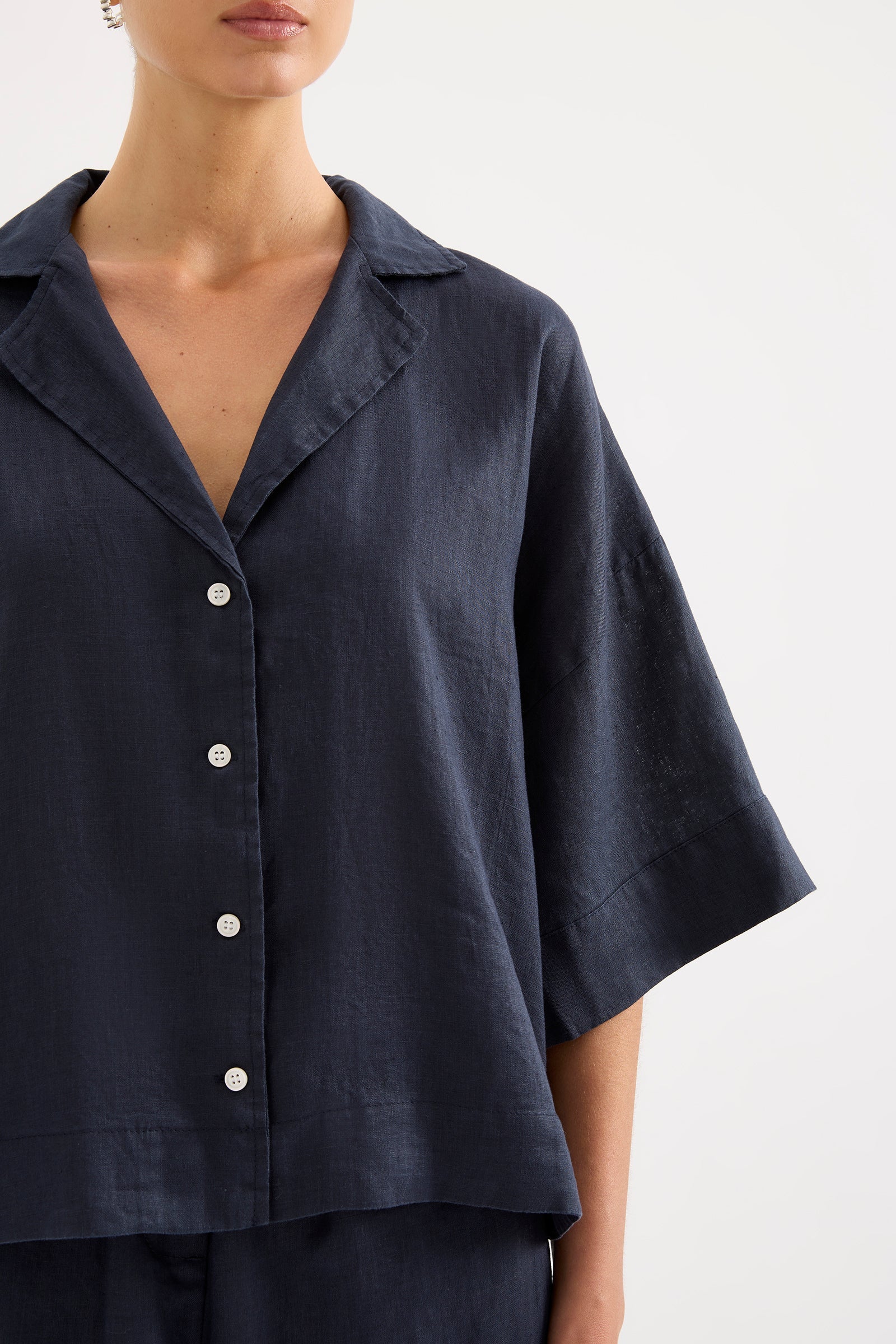 Lounge Linen Shirt Ink 
