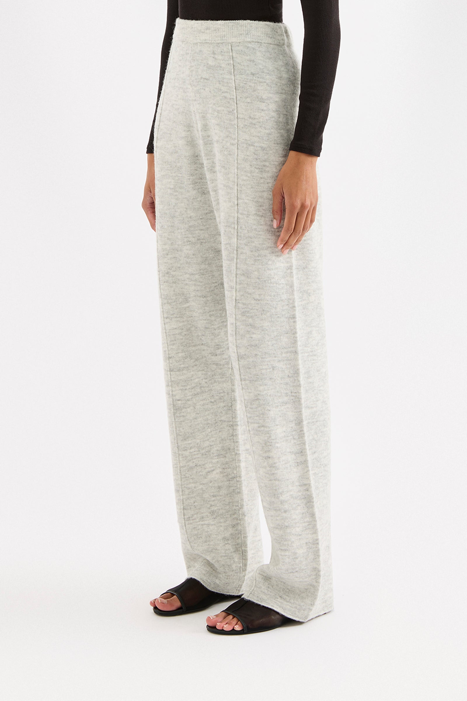 Dallas Knit Pant Grey Marle 