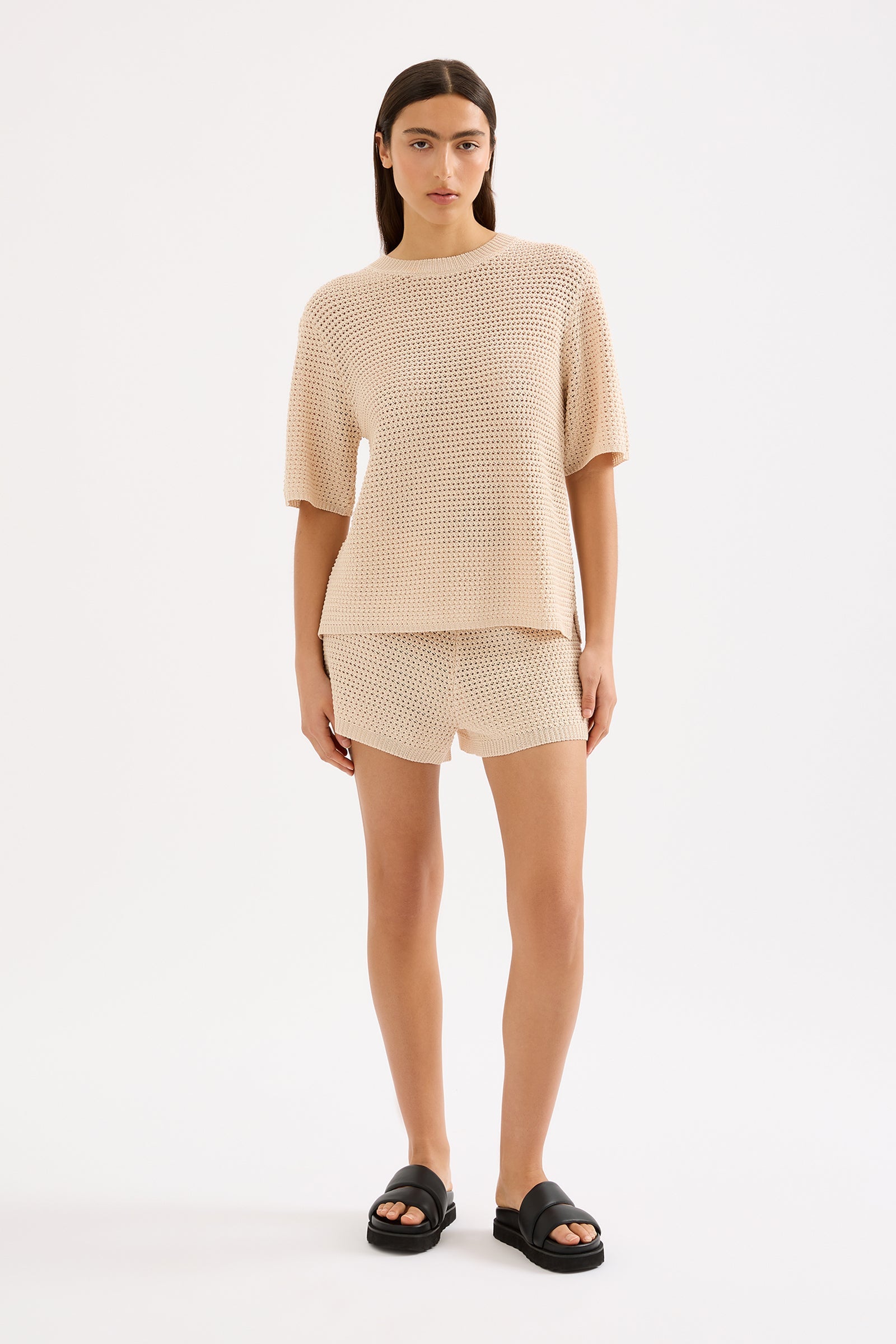 Sawyer Crochet Short Cream 