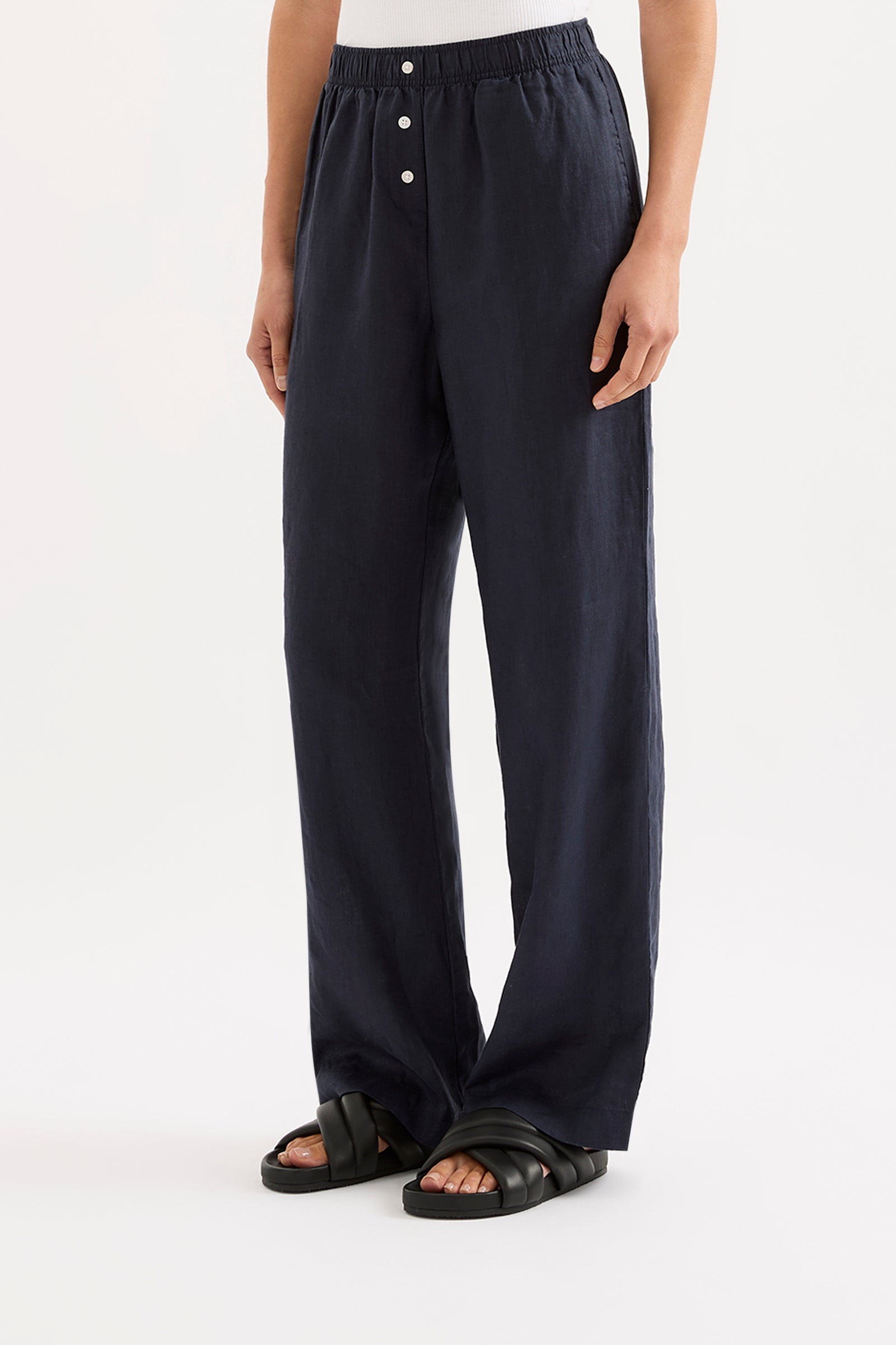 Lounge Linen Pant Ink 