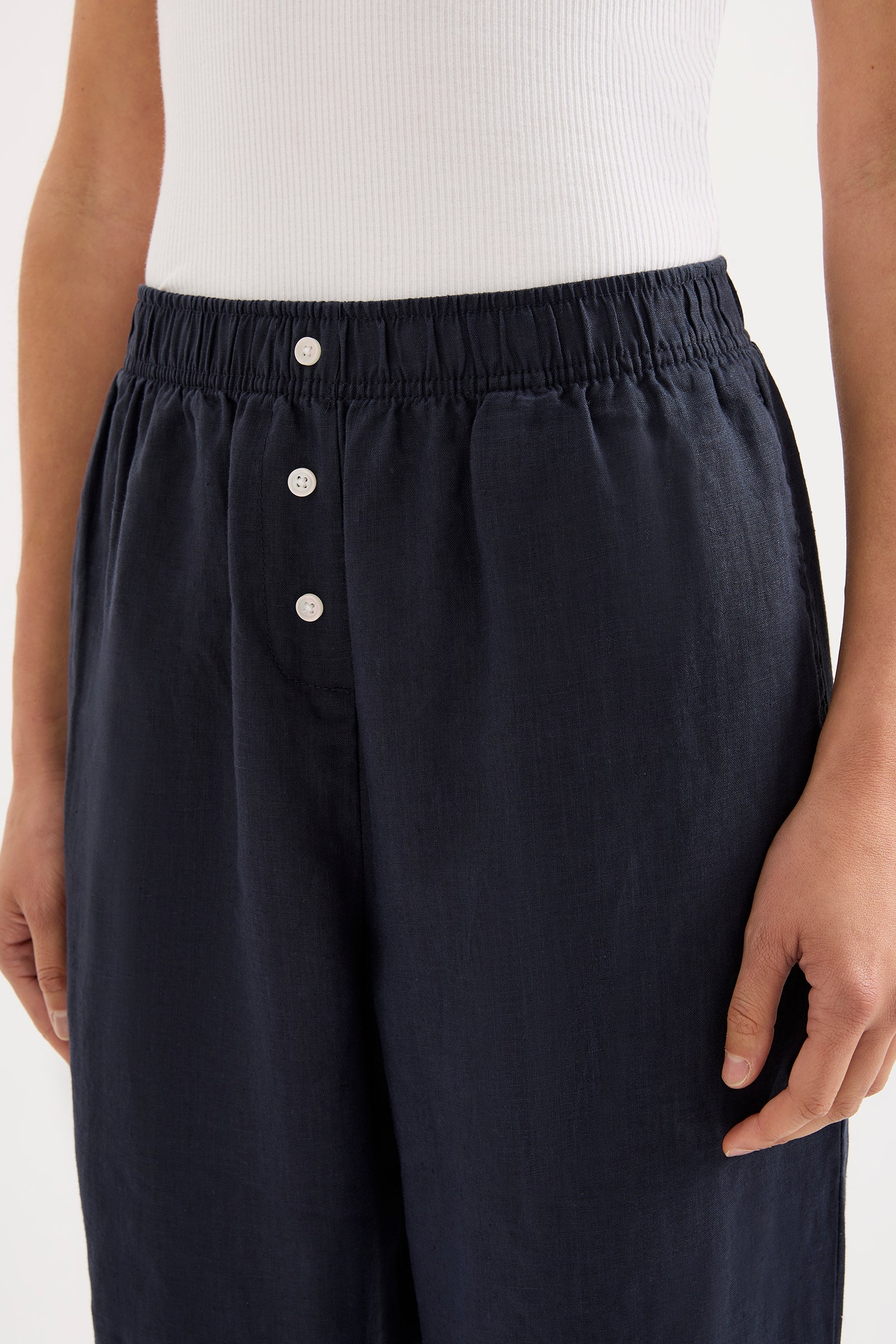 Lounge Linen Pant Ink 