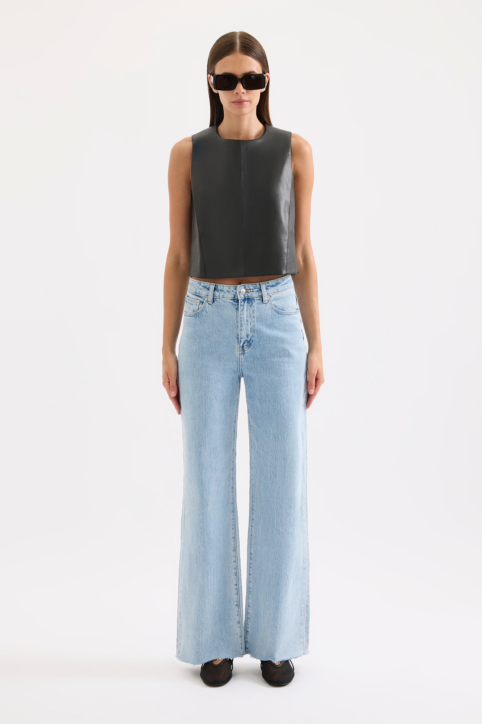 Beaumont Vegan Leather Top Black 