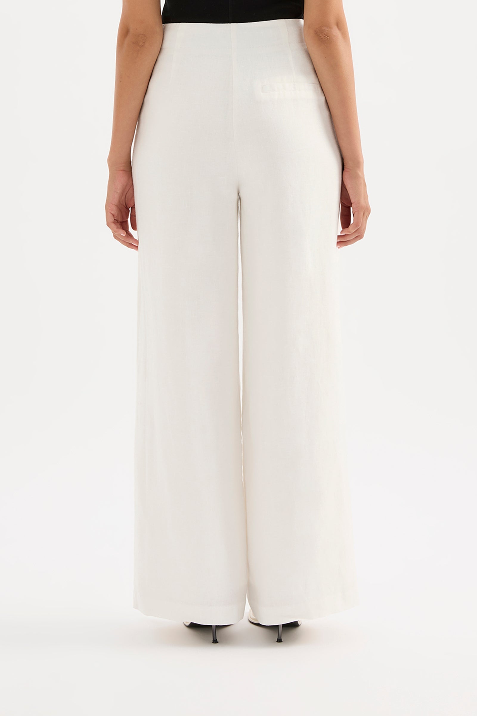 Theo Linen Pant White 