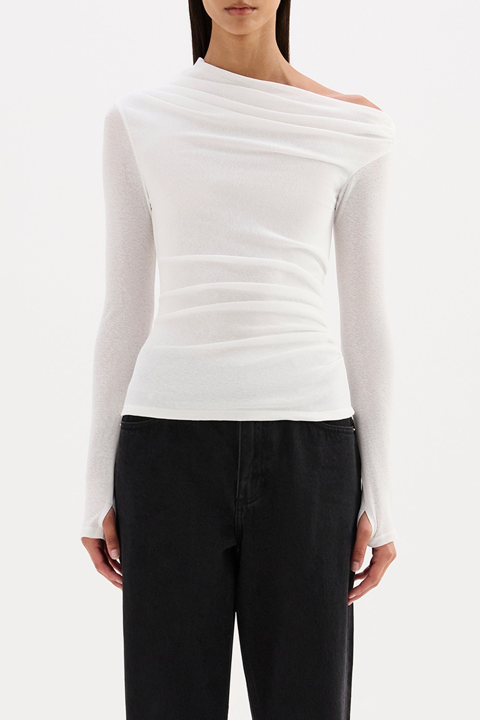 Rue Mesh Ls Top Salt 