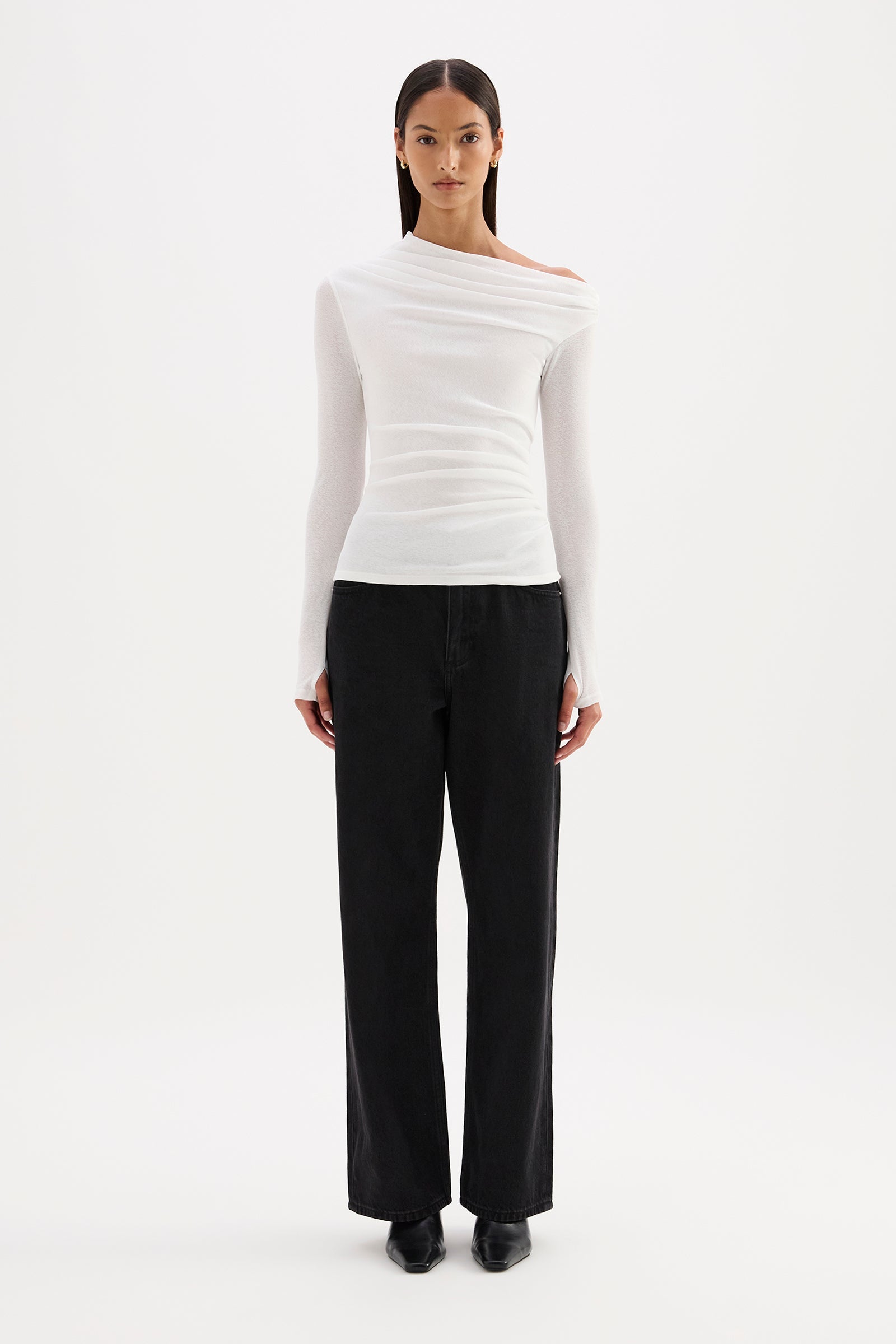 Rue Mesh Ls Top Salt 