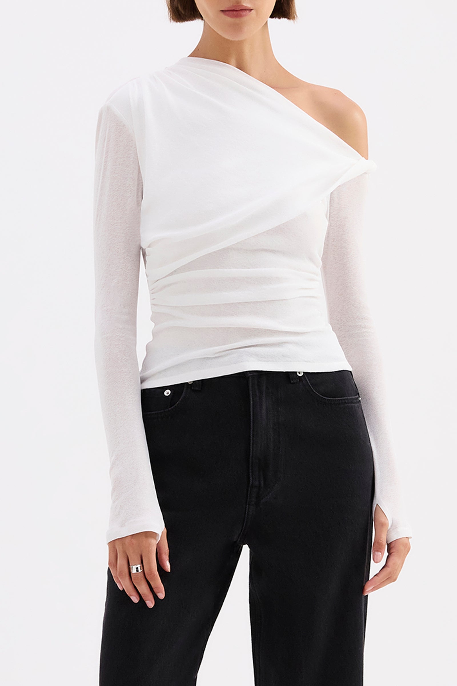 Rue Mesh Ls Top Salt 