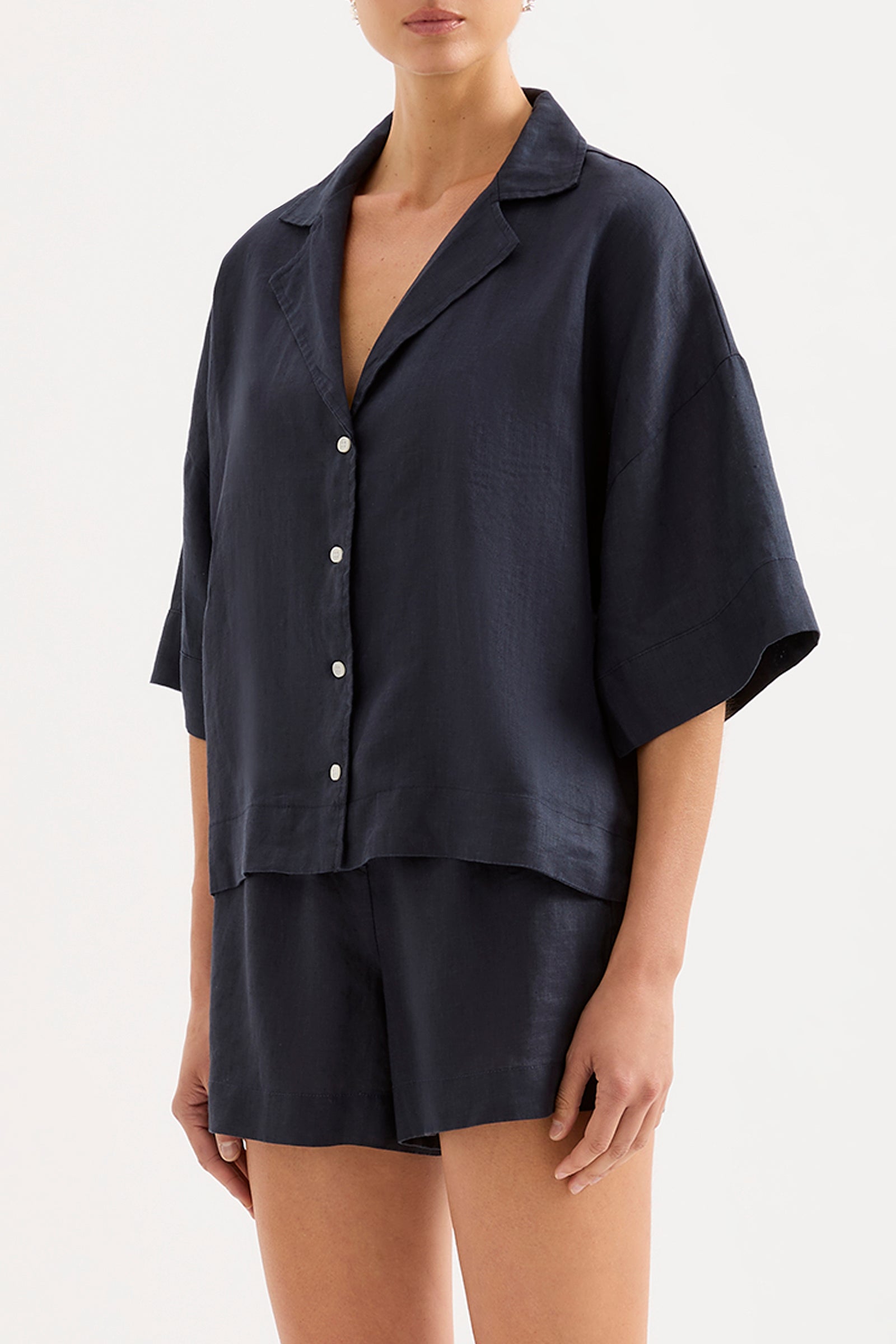 Lounge Linen Shirt Ink 