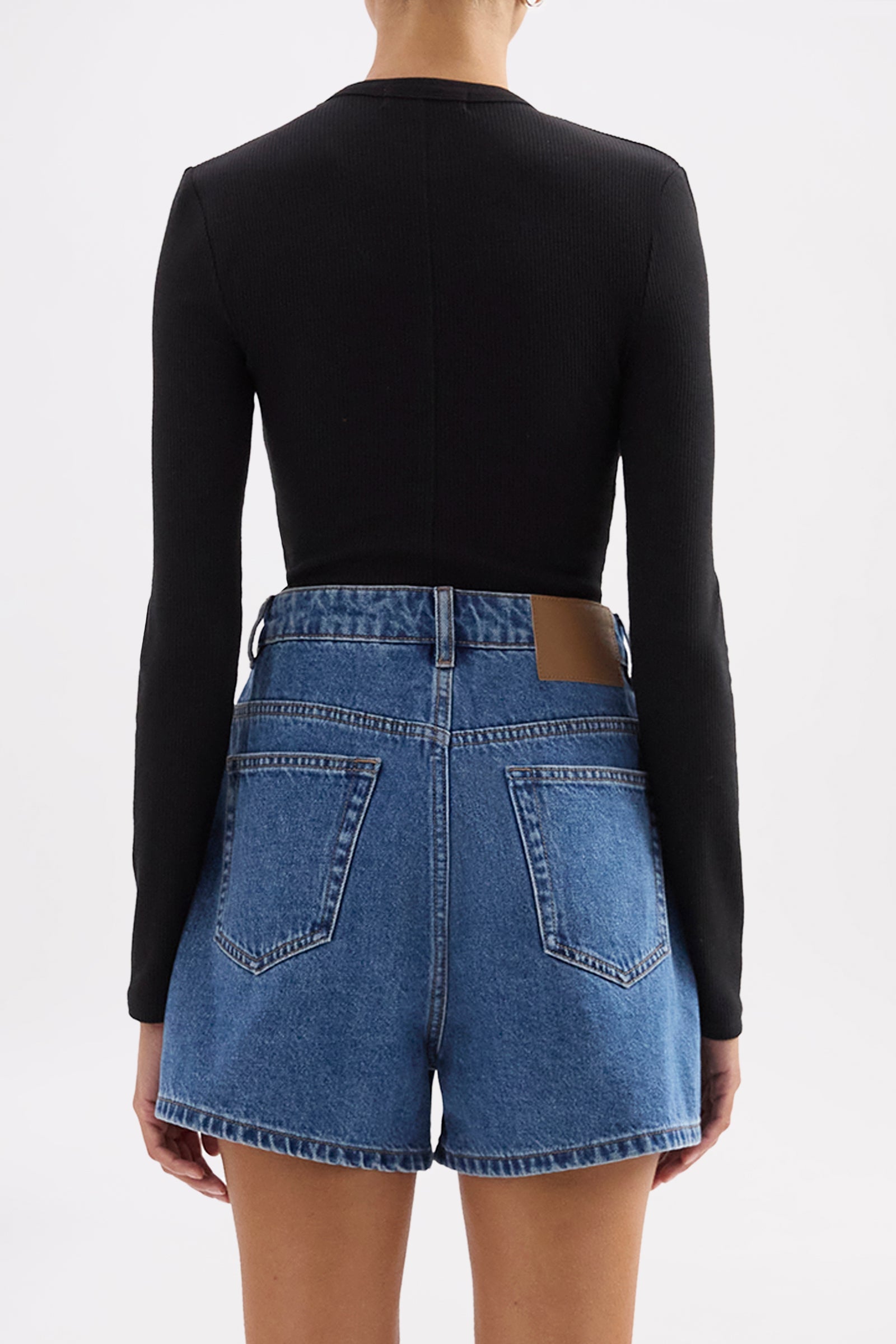 Organic Rib Ls Tee Black 