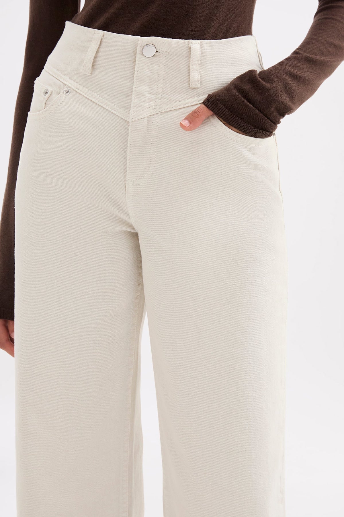 Celeste Stretch Wide Leg Jean Dune 