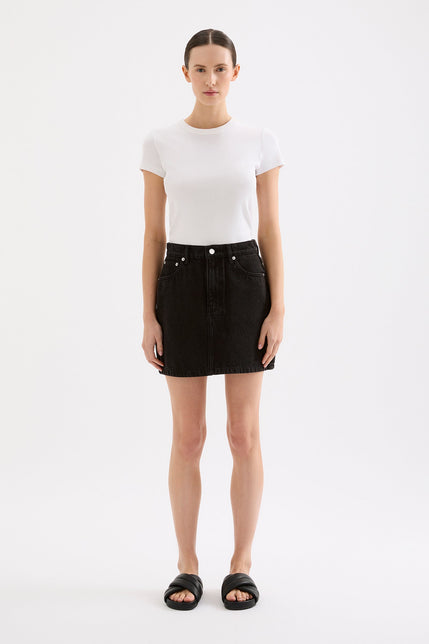Sia Denim Mini Skirt Vintage Black 