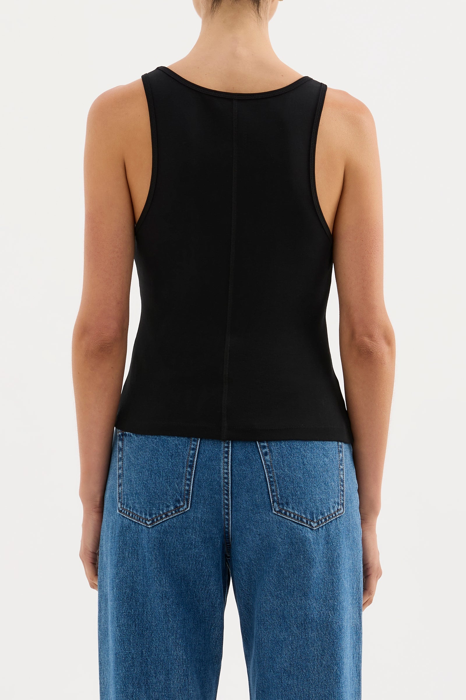 Organic 90s Singlet Black 