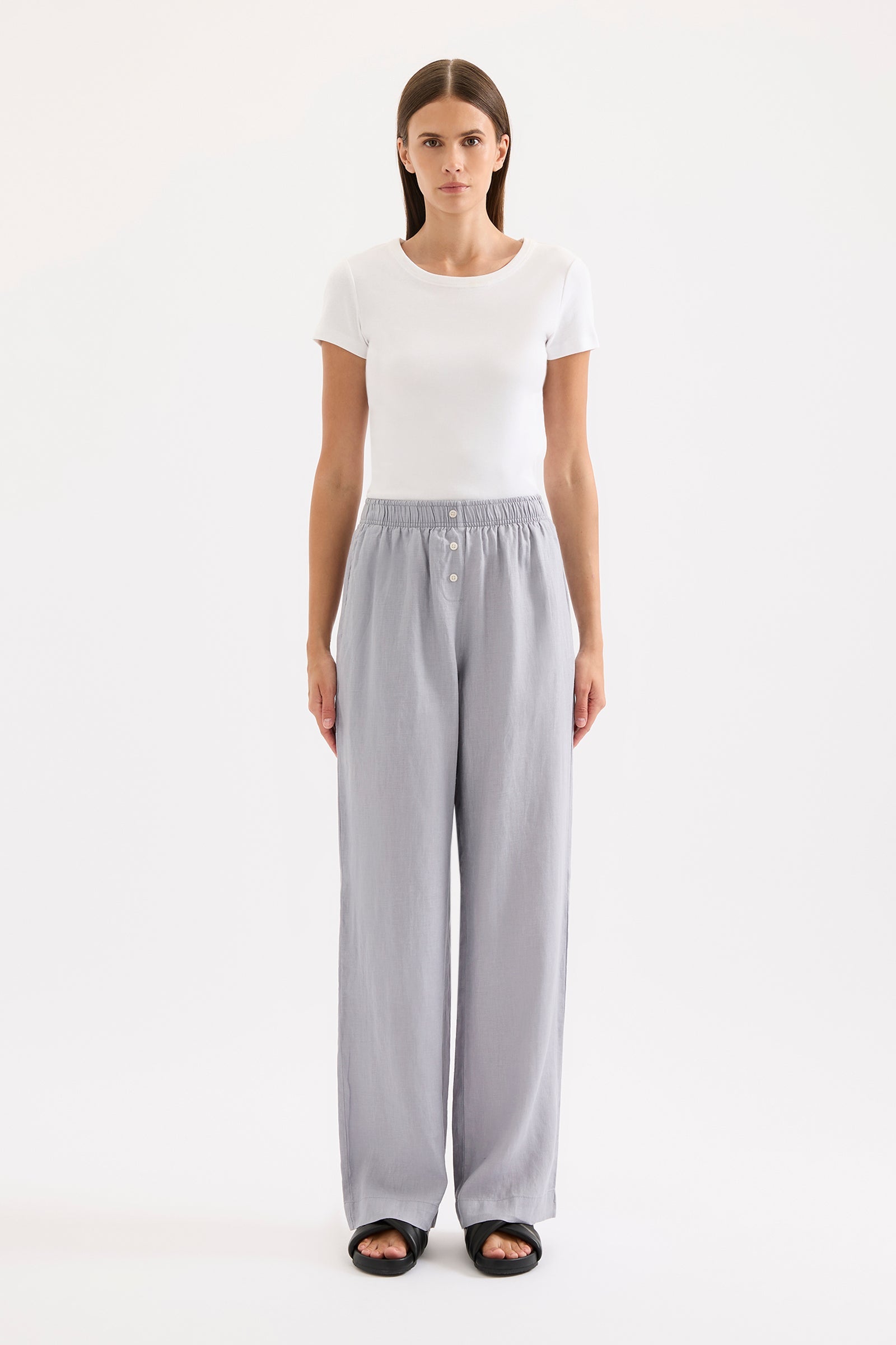 Lounge Linen Pant Storm 