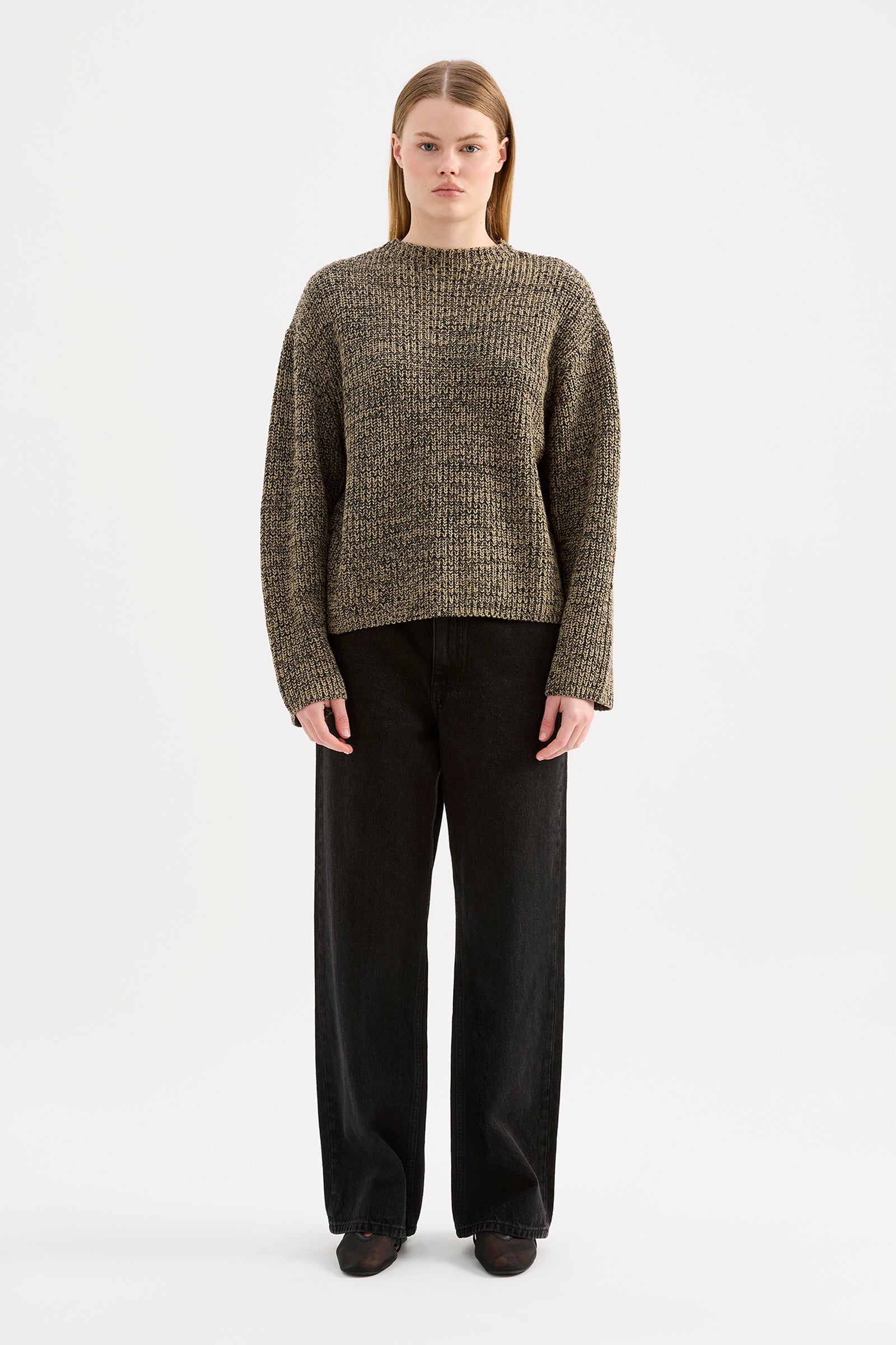 Hana Knit Khaki Marle 