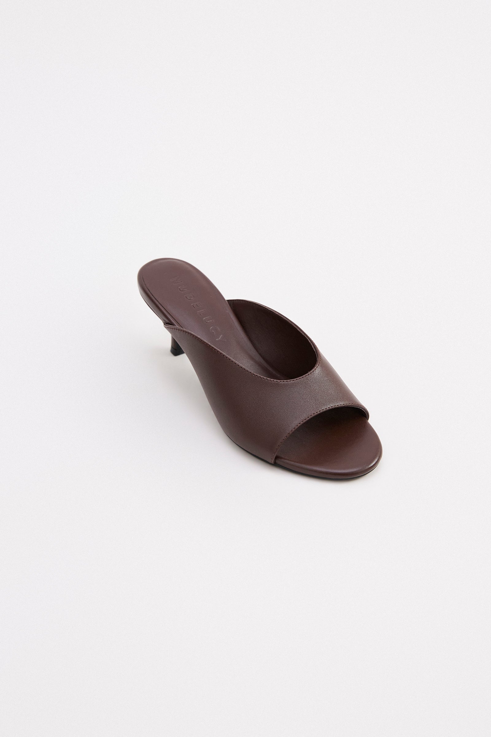 Elodie Heeled Mule Raisin 