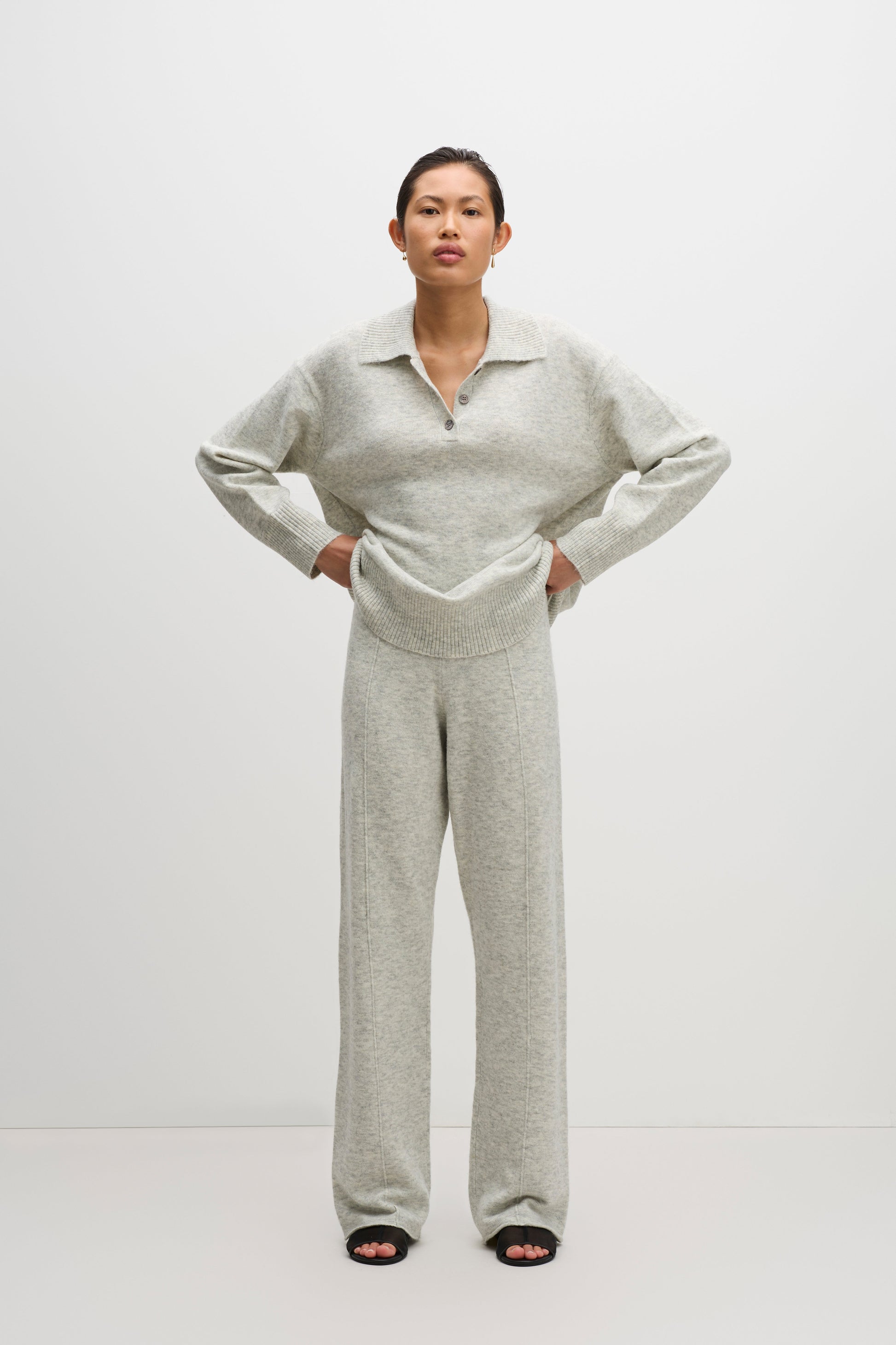 Dallas Knit Pant Grey Marle 