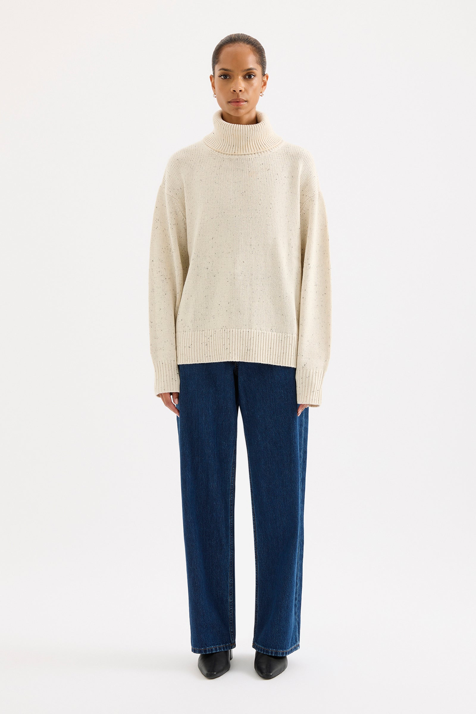 Lander Turtleneck Knit Oat Speckle 
