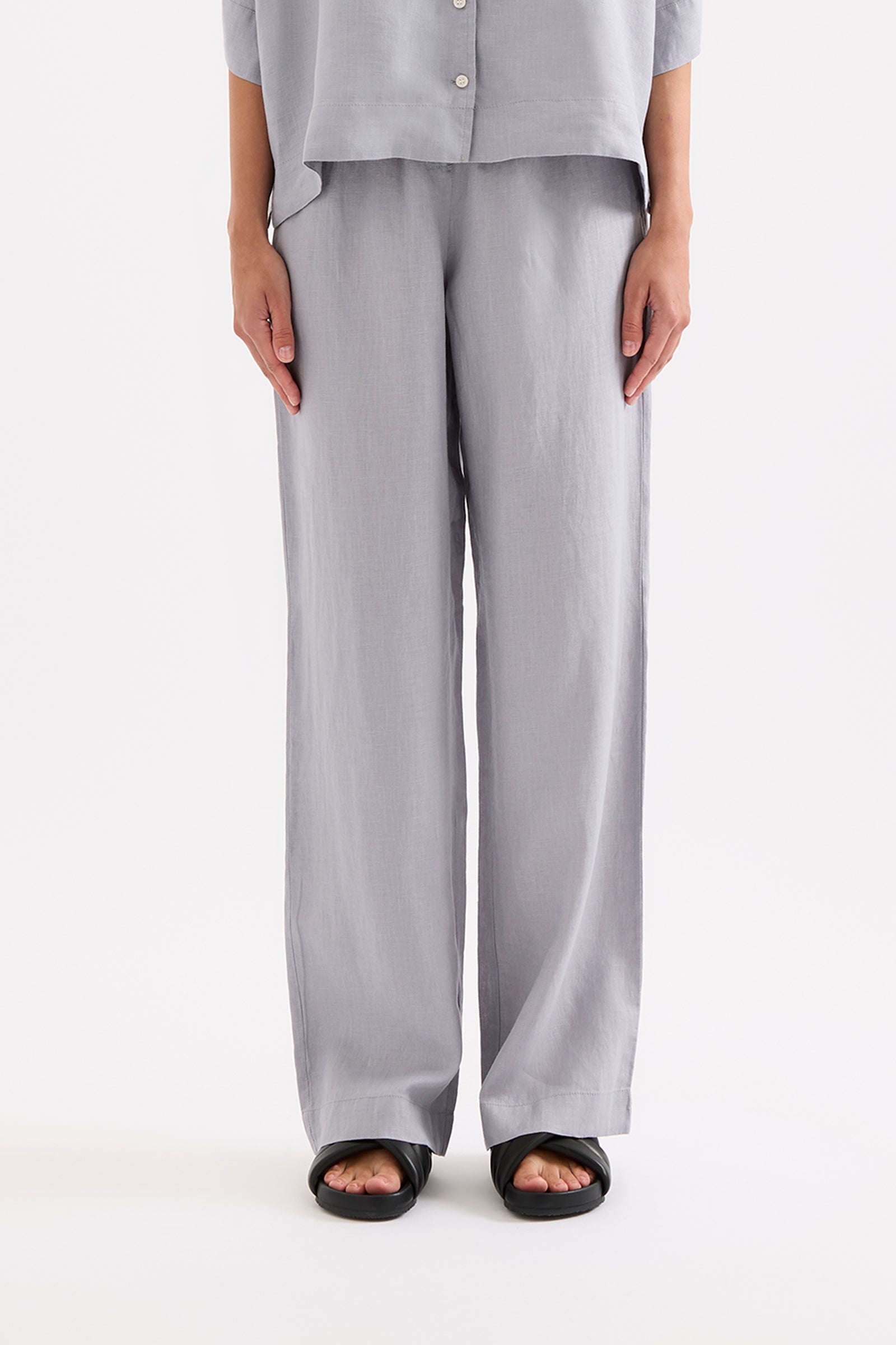 Lounge Linen Pant Storm 
