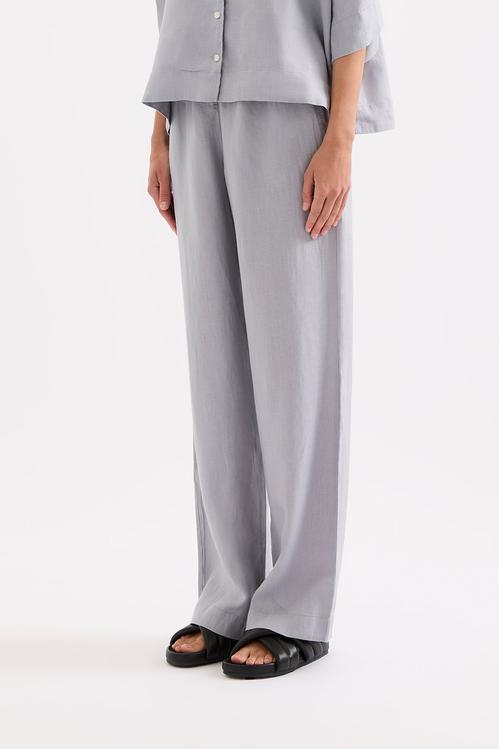 Lounge Linen Pant Storm 